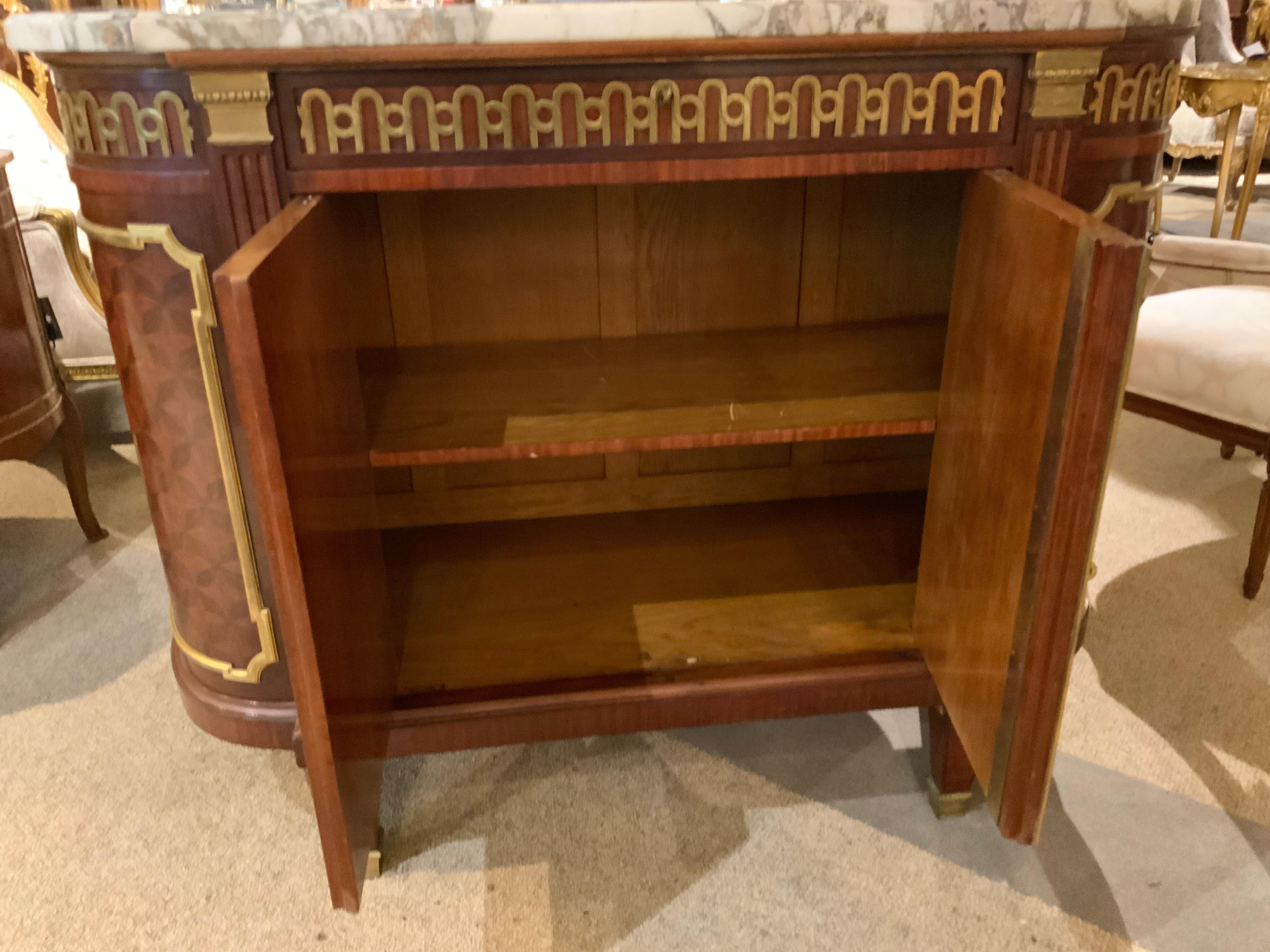 French Louis XVI style bronze mounted mahogany buffet/server, 19 th century For Sale 5