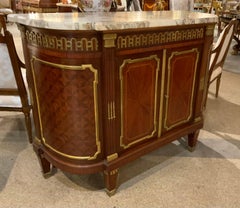 French Louis XVI style bronze mounted mahogany buffet/server, 19 th century