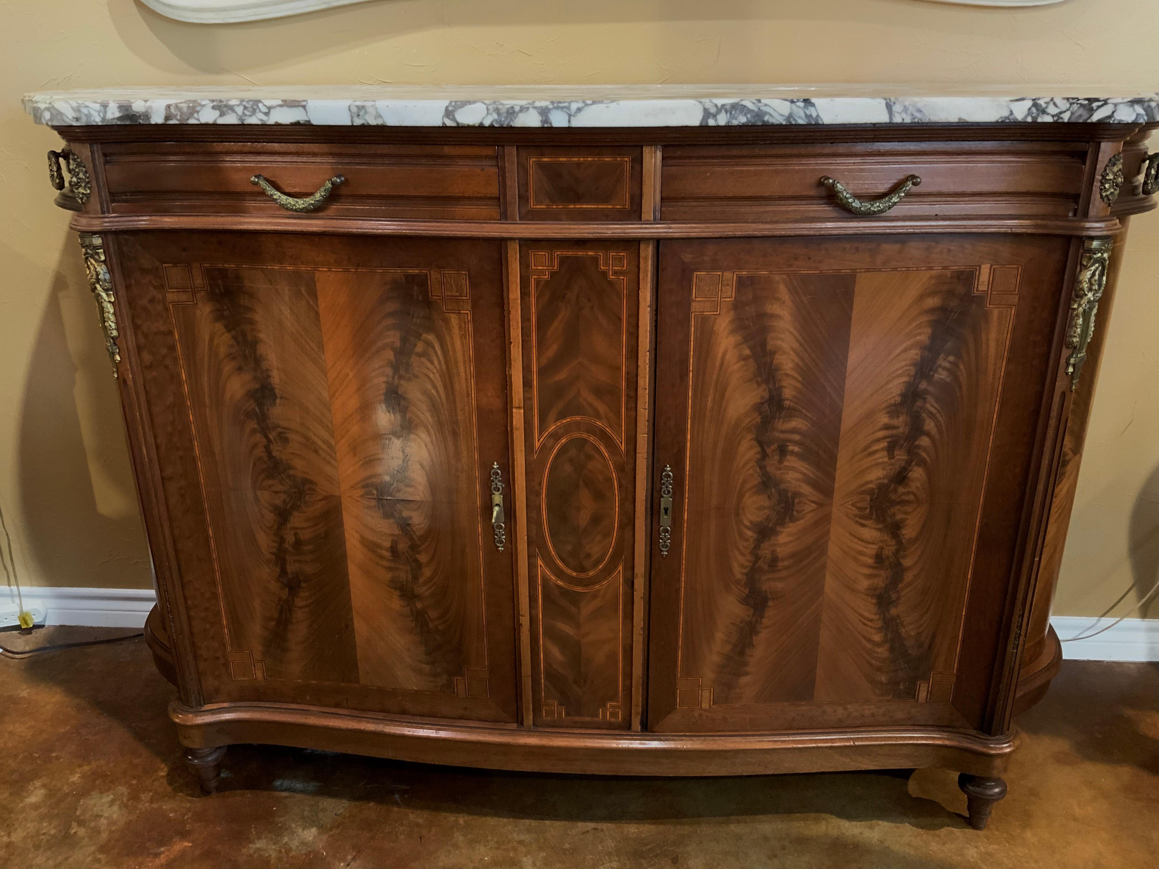 curved buffet cabinet
