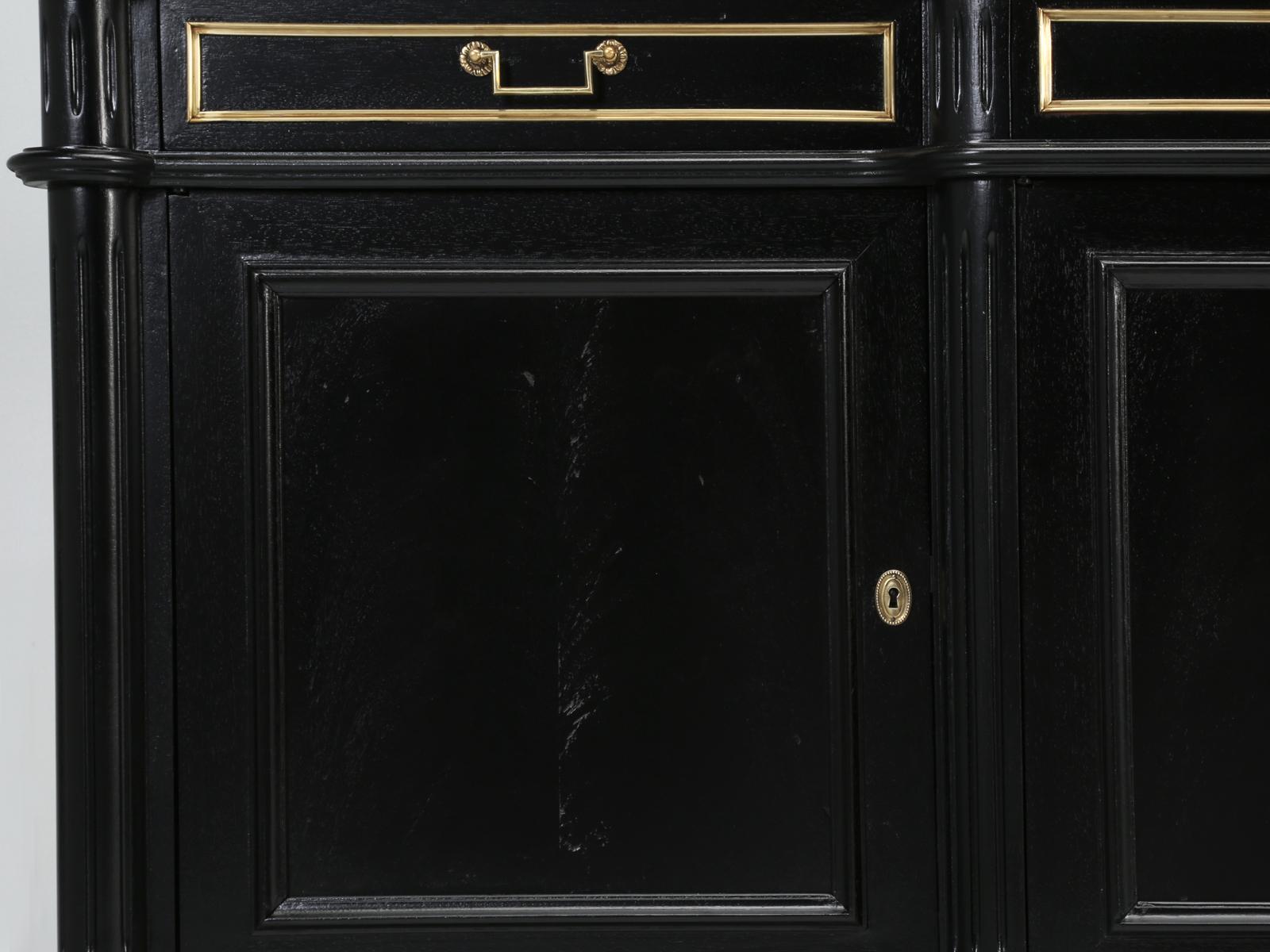 French Louis XVI Style Buffet in a Hand-Applied Old Fashion Ebonized Finish 11