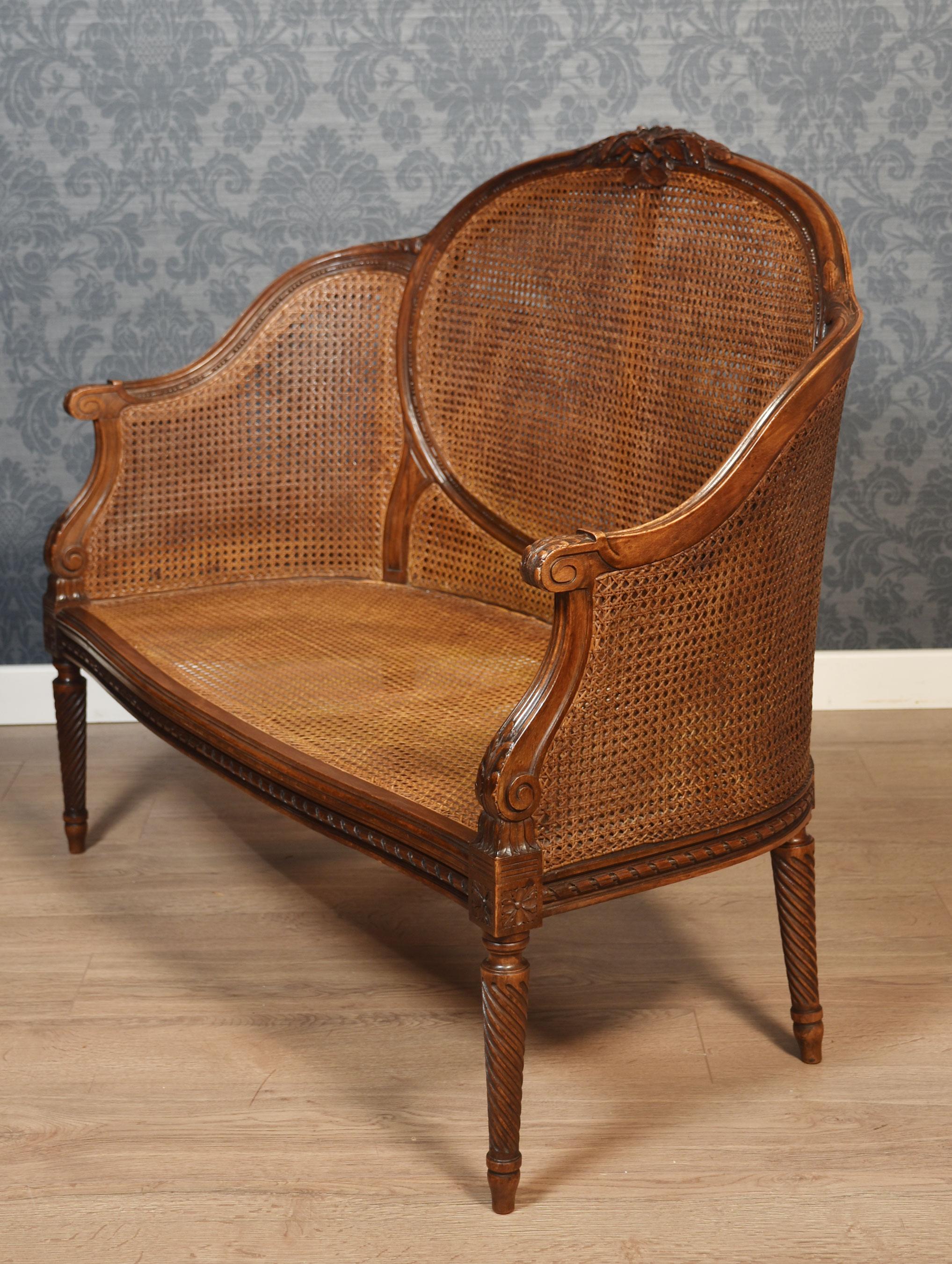French Louis XVI style canape settee 5