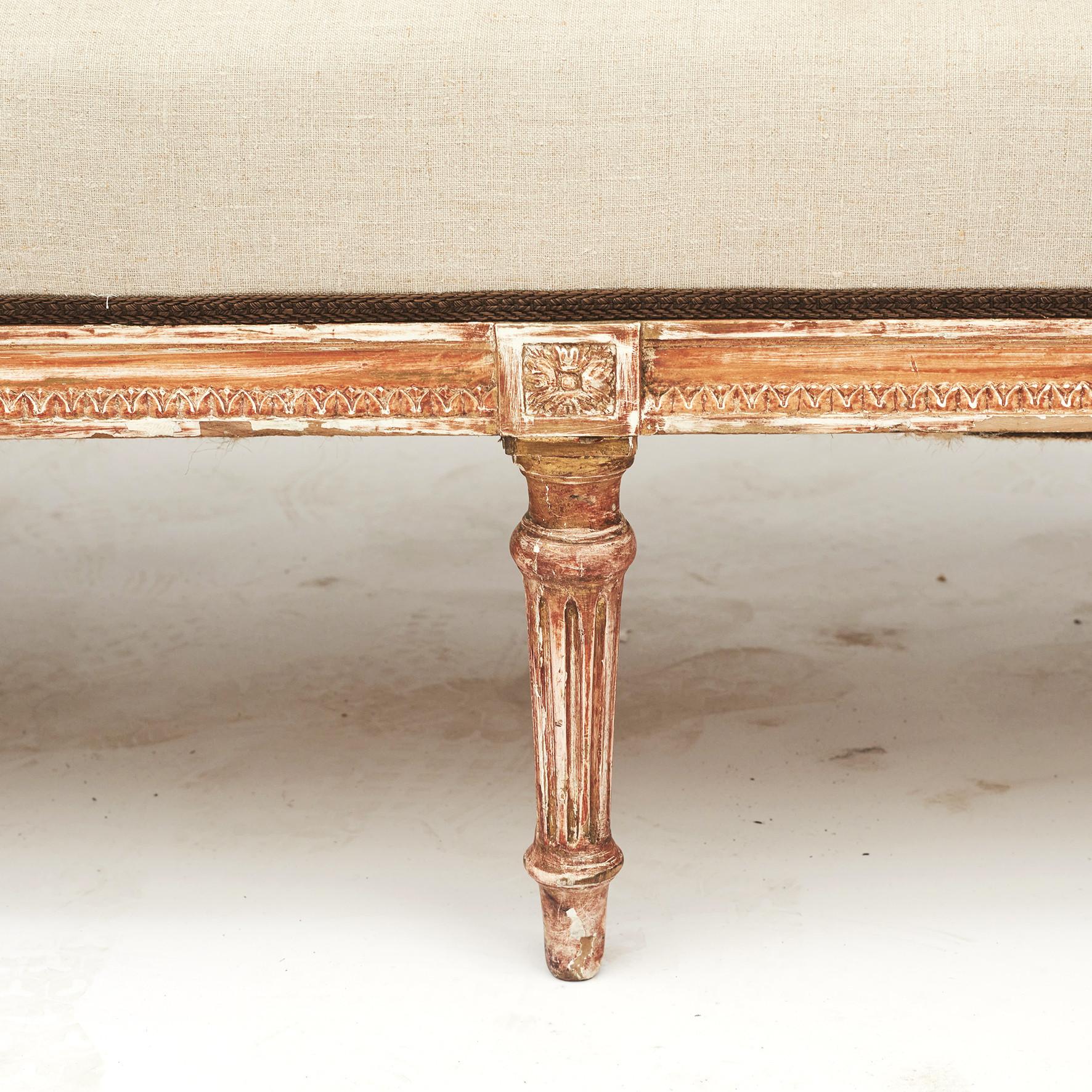 French Louis XVI Style Canape Sofa 8