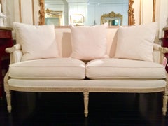 French Louis XVI Style Canape Sofa