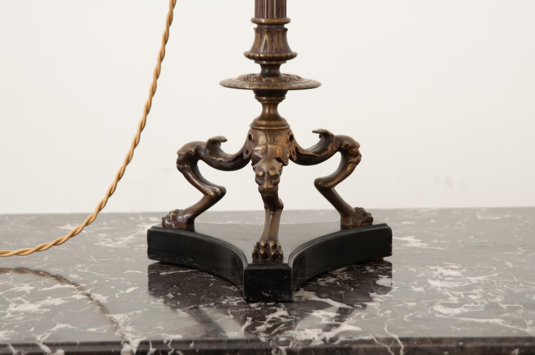 French Louis XVI Style Candelabra Lamp In Good Condition For Sale In Baton Rouge, LA