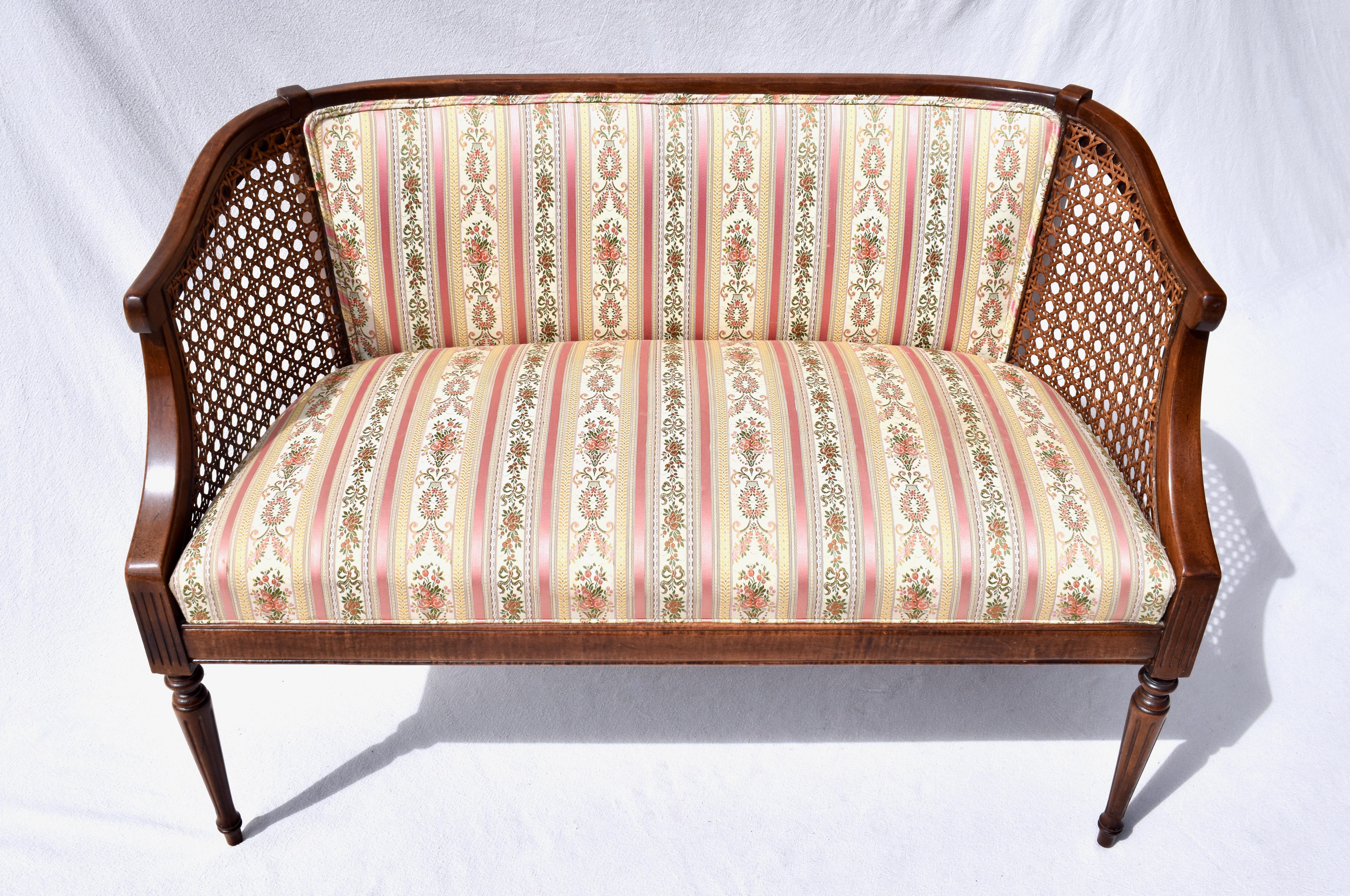 cane back settee