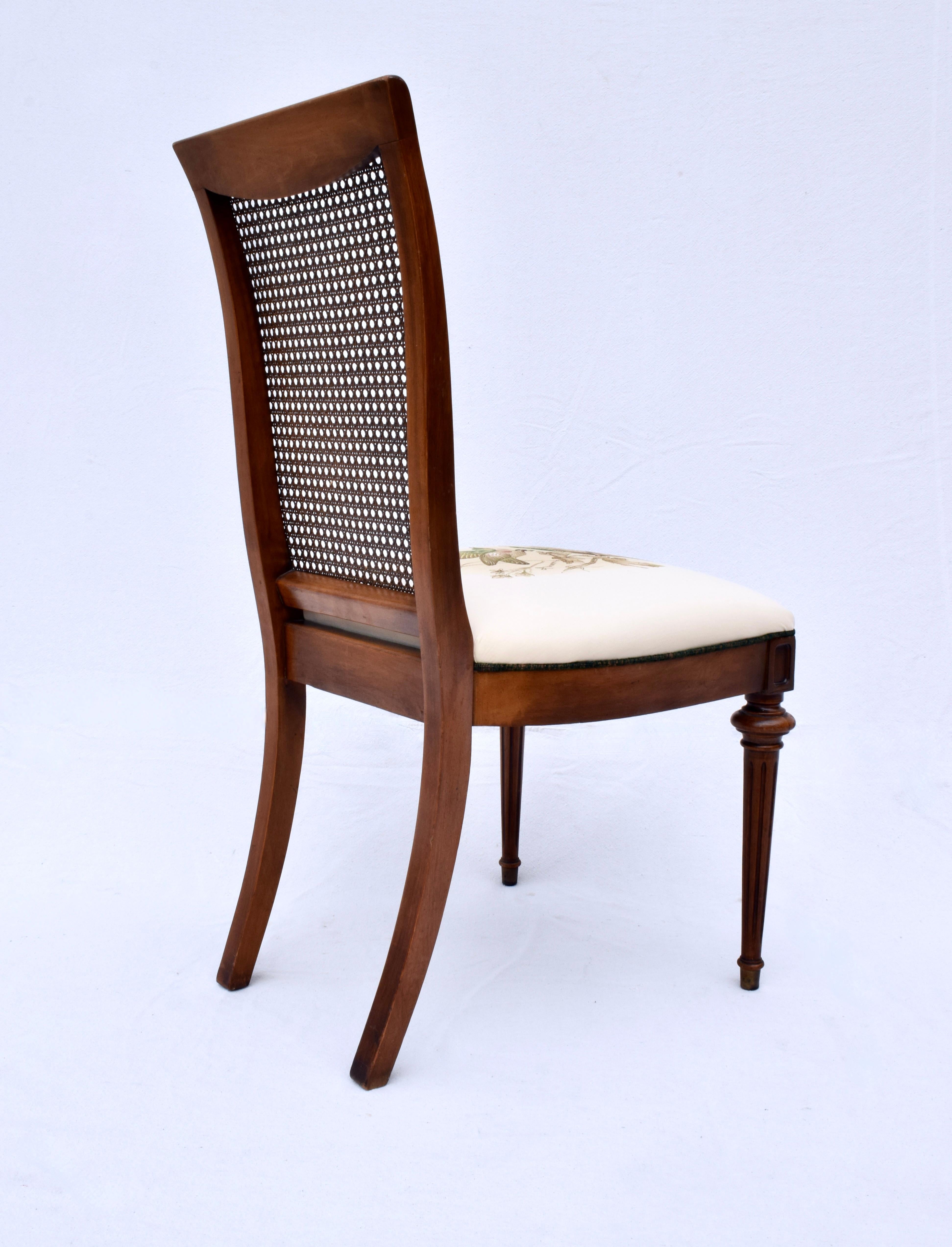 French Louis XVI Style Caned Side Desk Chair 4
