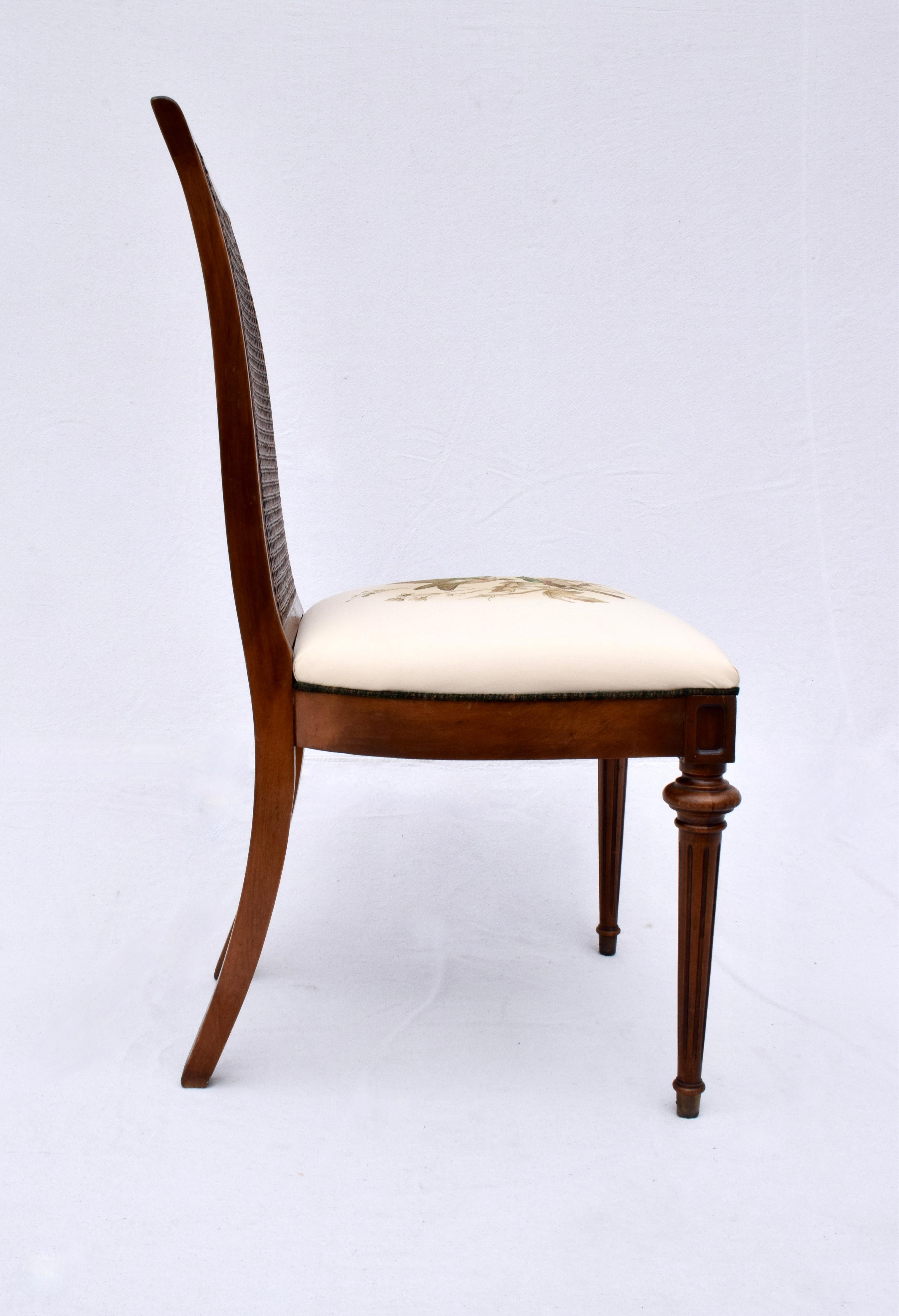 French Louis XVI Style Caned Side Desk Chair 5