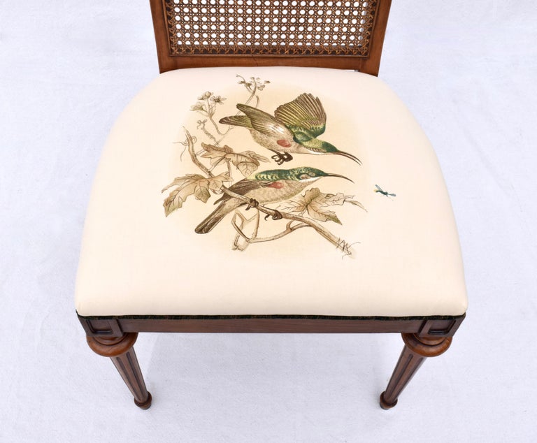 French Louis XVI Style Caned Side Desk Chair For Sale at 1stDibs