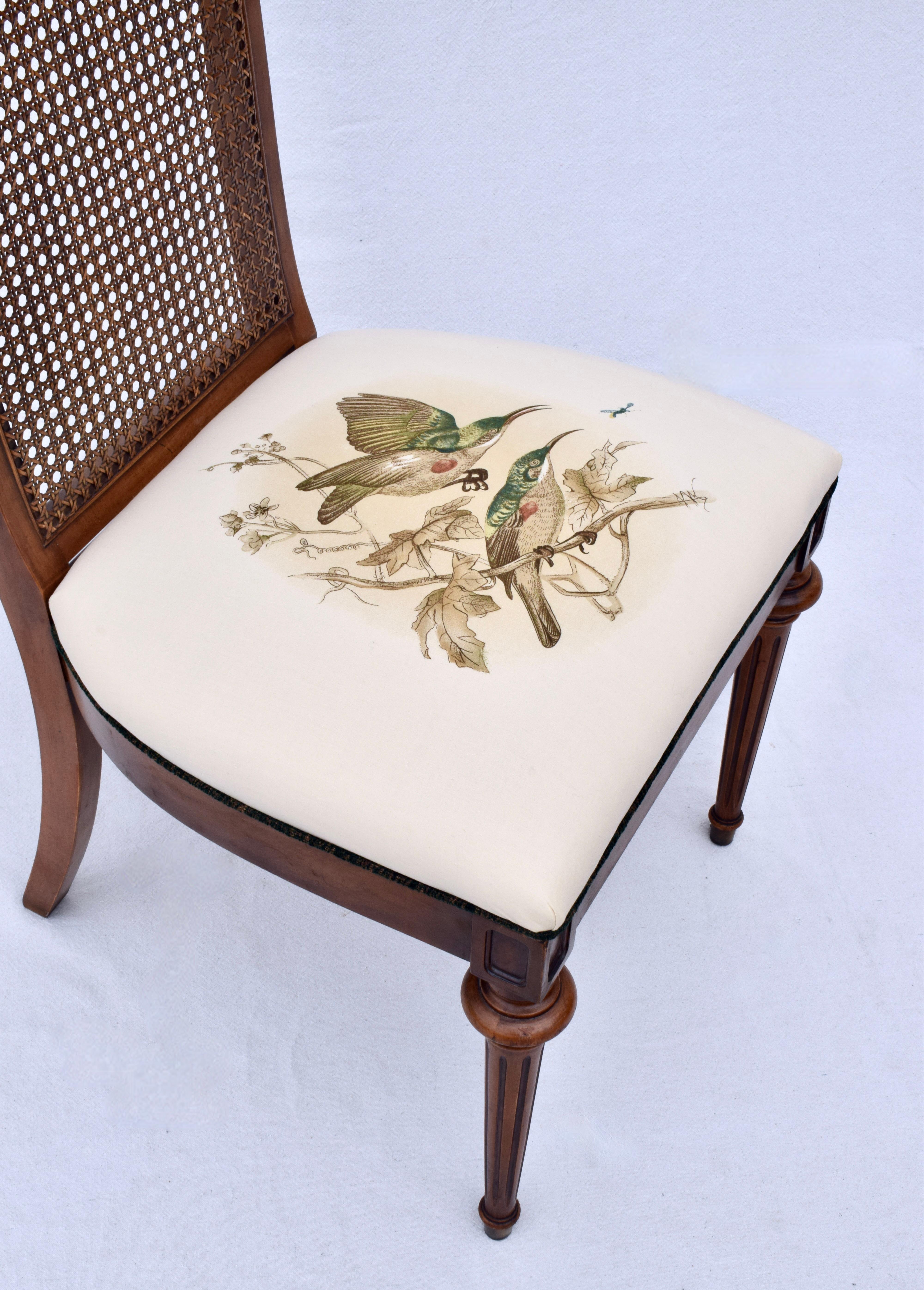 20th Century French Louis XVI Style Caned Side Desk Chair