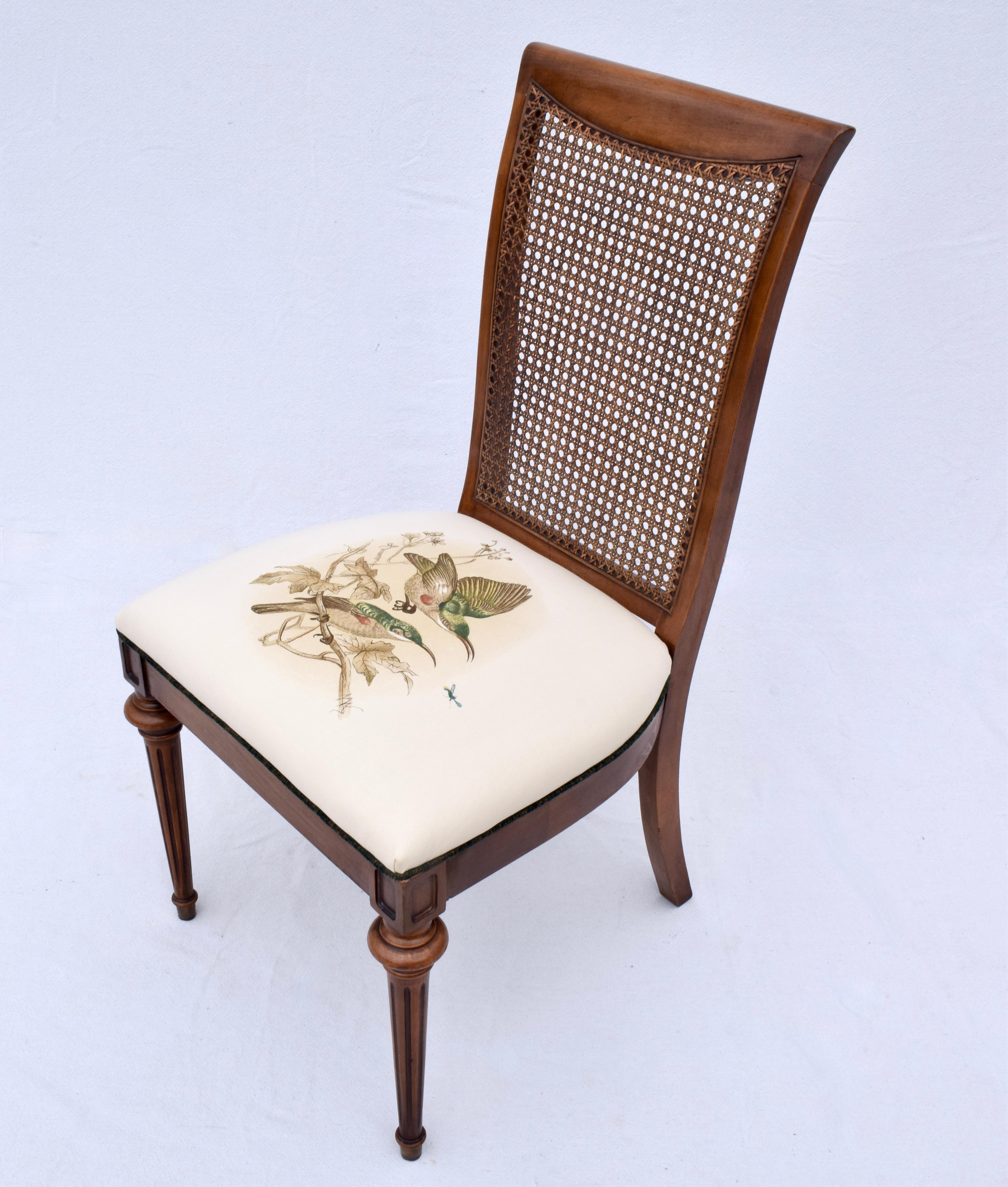 French Louis XVI Style Caned Side Desk Chair 1