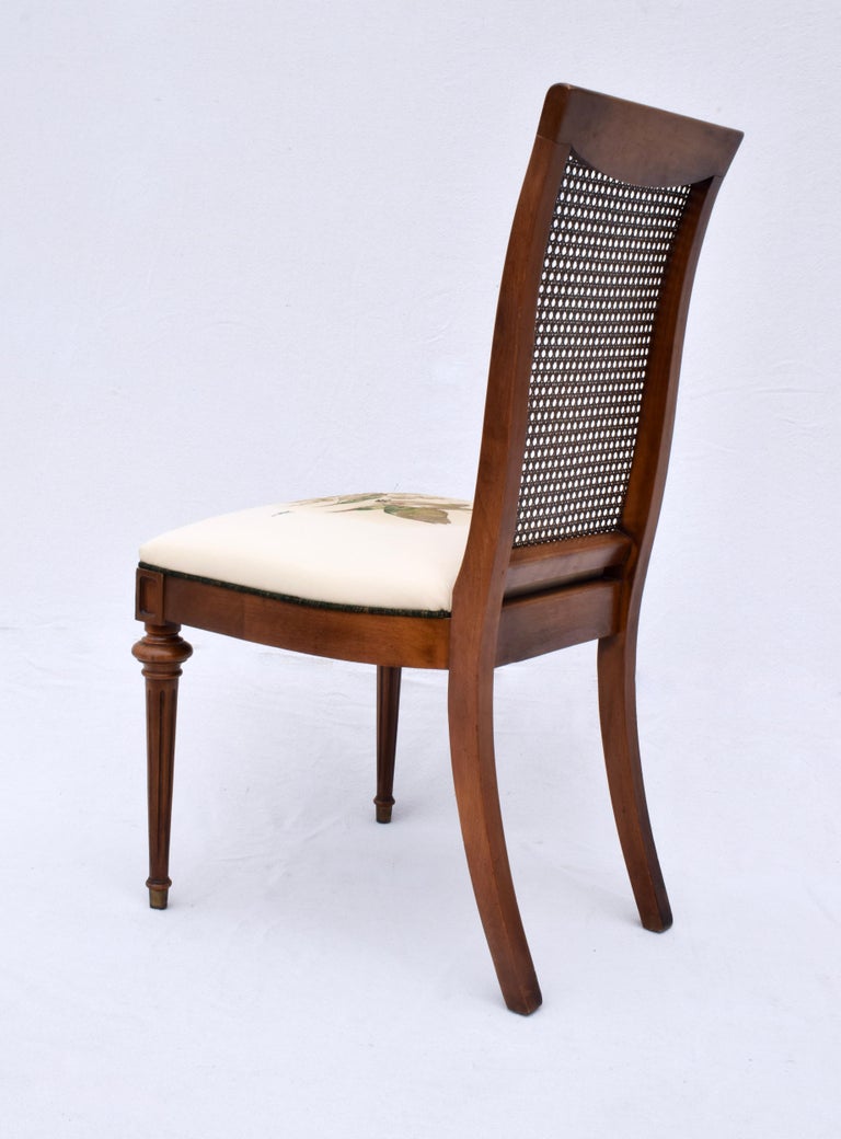 French Louis XVI Style Caned Side Desk Chair For Sale at 1stDibs