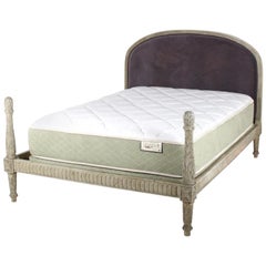Antique French Louis XVI Style Carved Bed