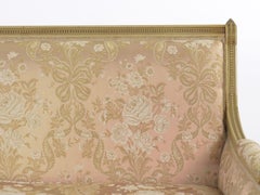 Französisch Louis XVI Stil geschnitzt Buche weiß lackiert antike Sofa Sofa Loveseat