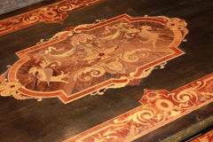 French Louis XVI Style Center Table in Ebony Wood