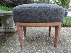 French, Louis XVI Style Cerused Oak Bench or Ottoman