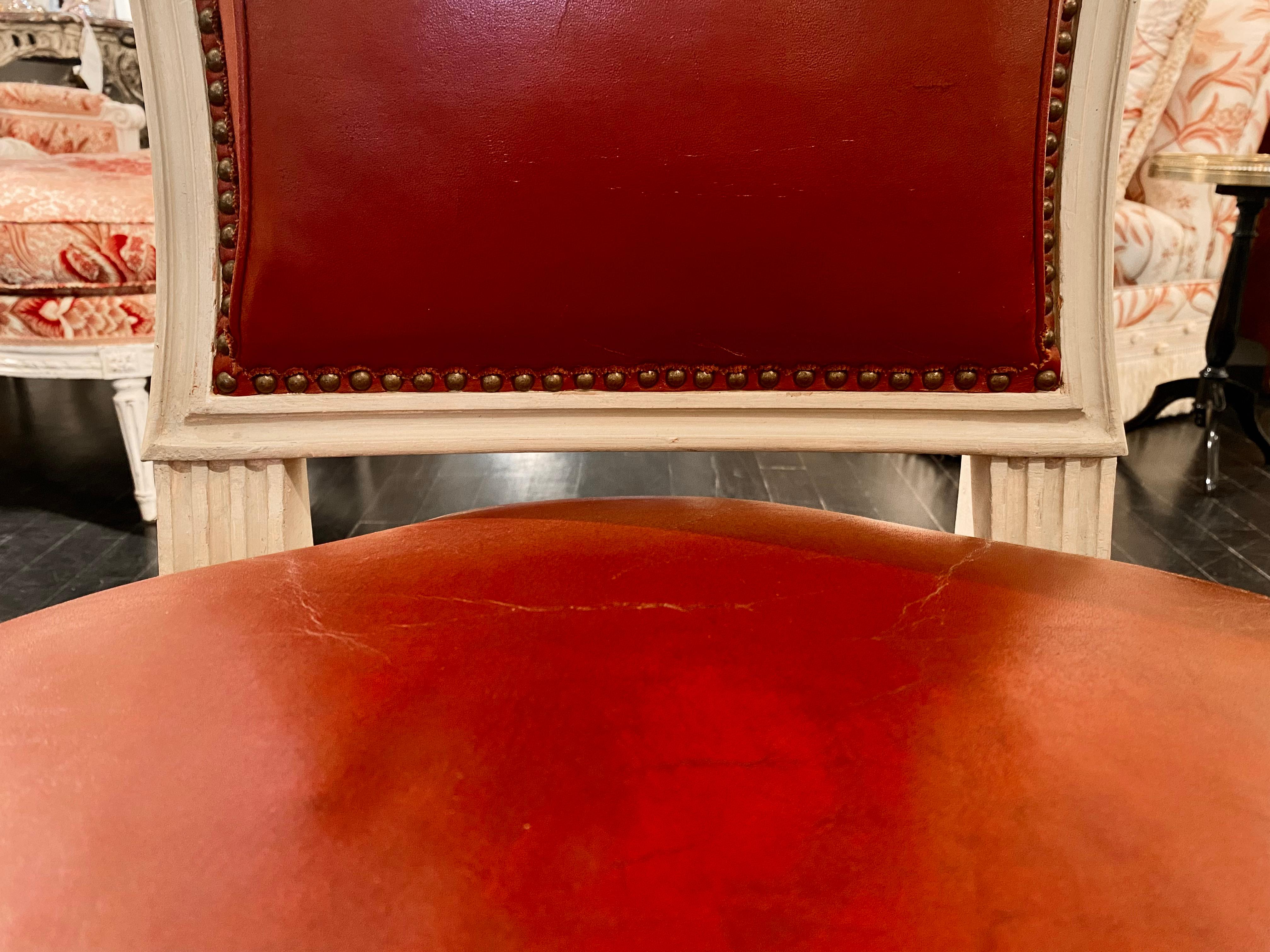 Französische Stühle im Louis-XVI.-Stil nach Jacob, möglicherweise Maison Jansen im Angebot 7