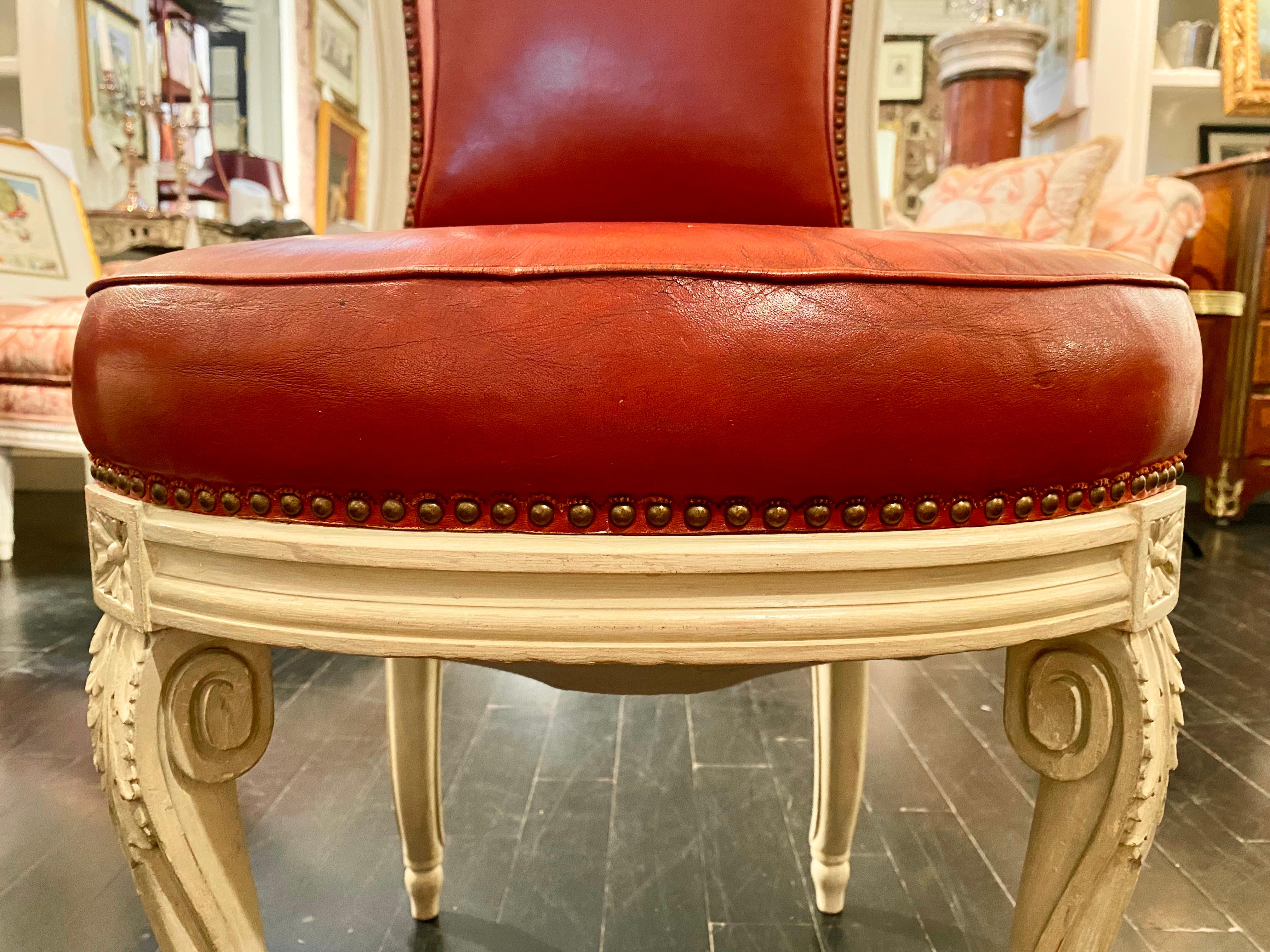 Französische Stühle im Louis-XVI.-Stil nach Jacob, möglicherweise Maison Jansen im Angebot 8