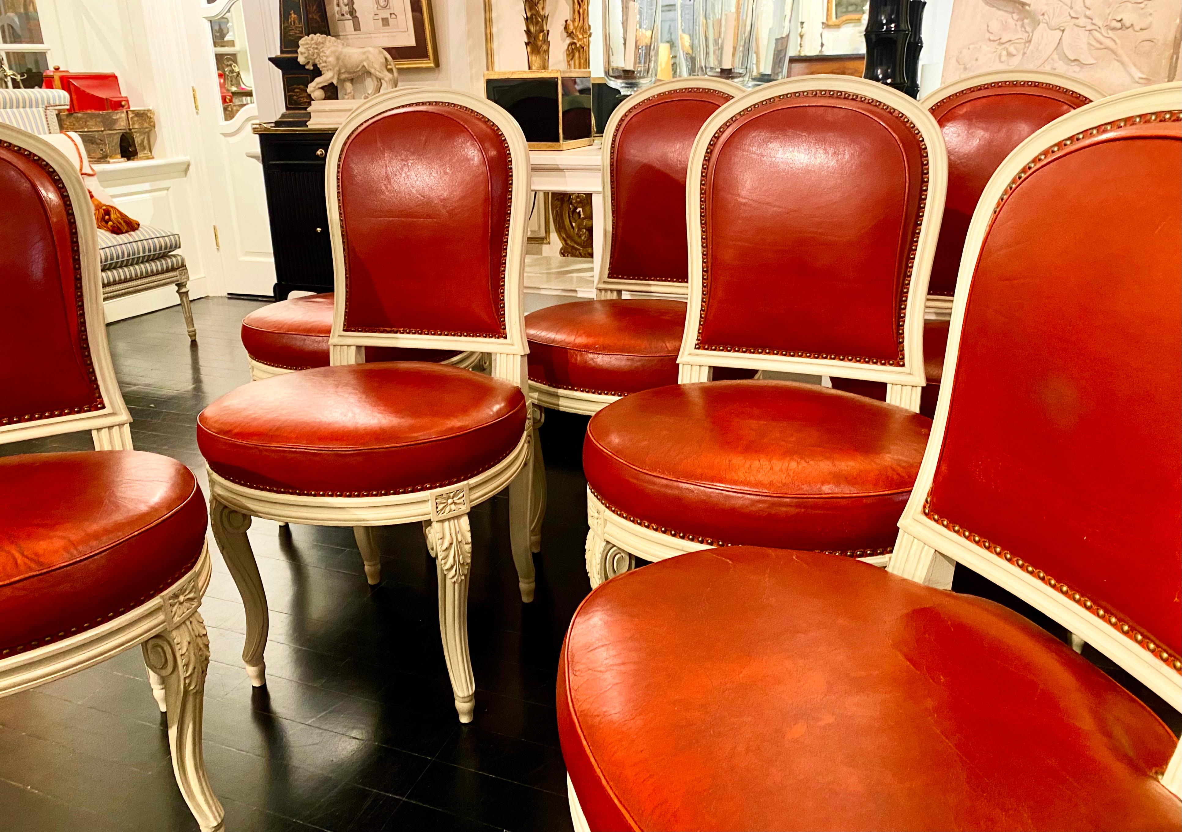 Französische Stühle im Louis-XVI.-Stil nach Jacob, möglicherweise Maison Jansen im Angebot 1