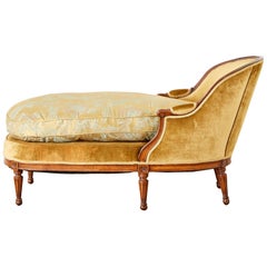 French Louis XVI Style Chaise Longue Daybed