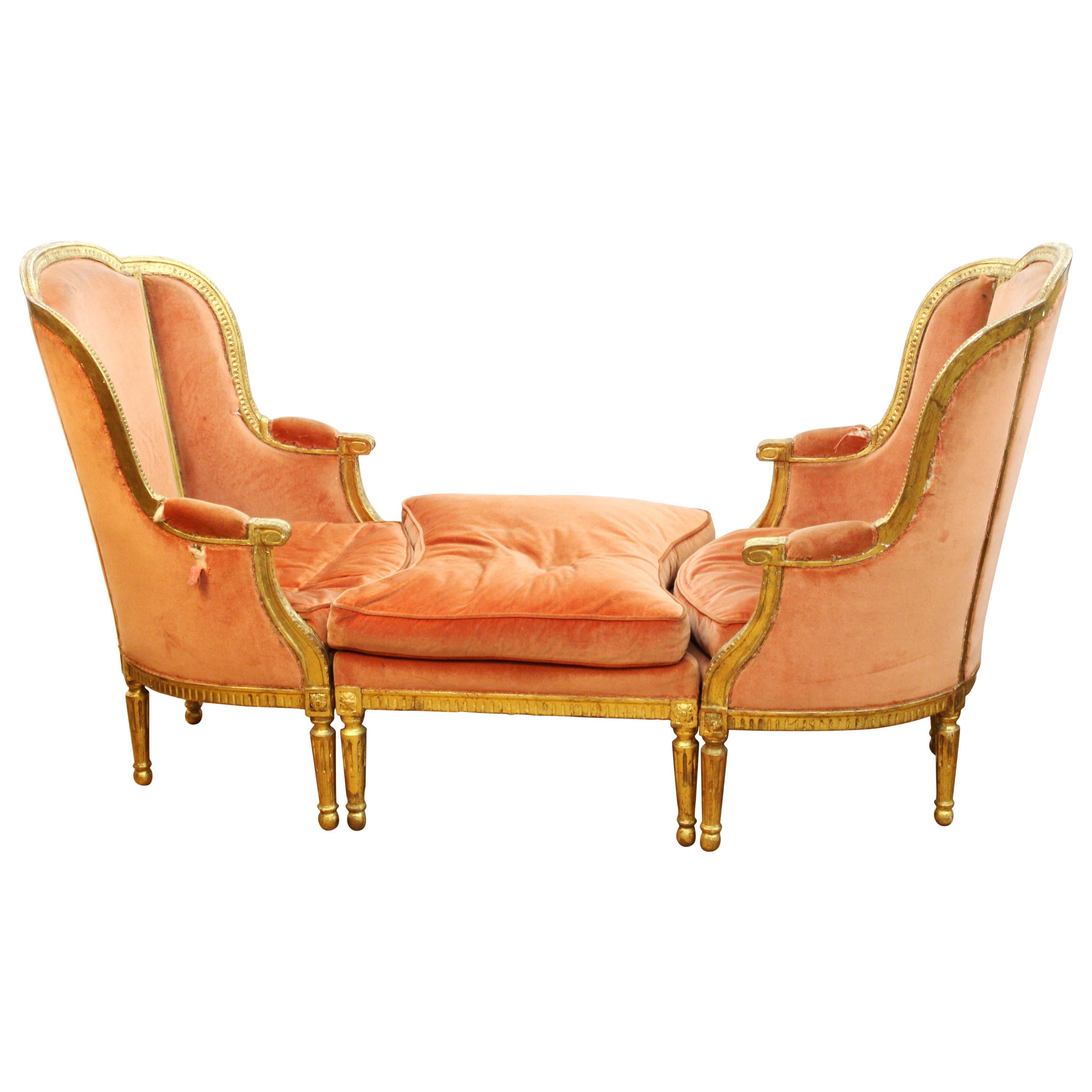 French Louis XVI Style Chaise Longue