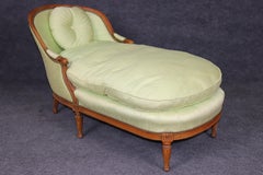 French Louis XVI Style Chaise Lounge Daybed Recamier Circa 1930