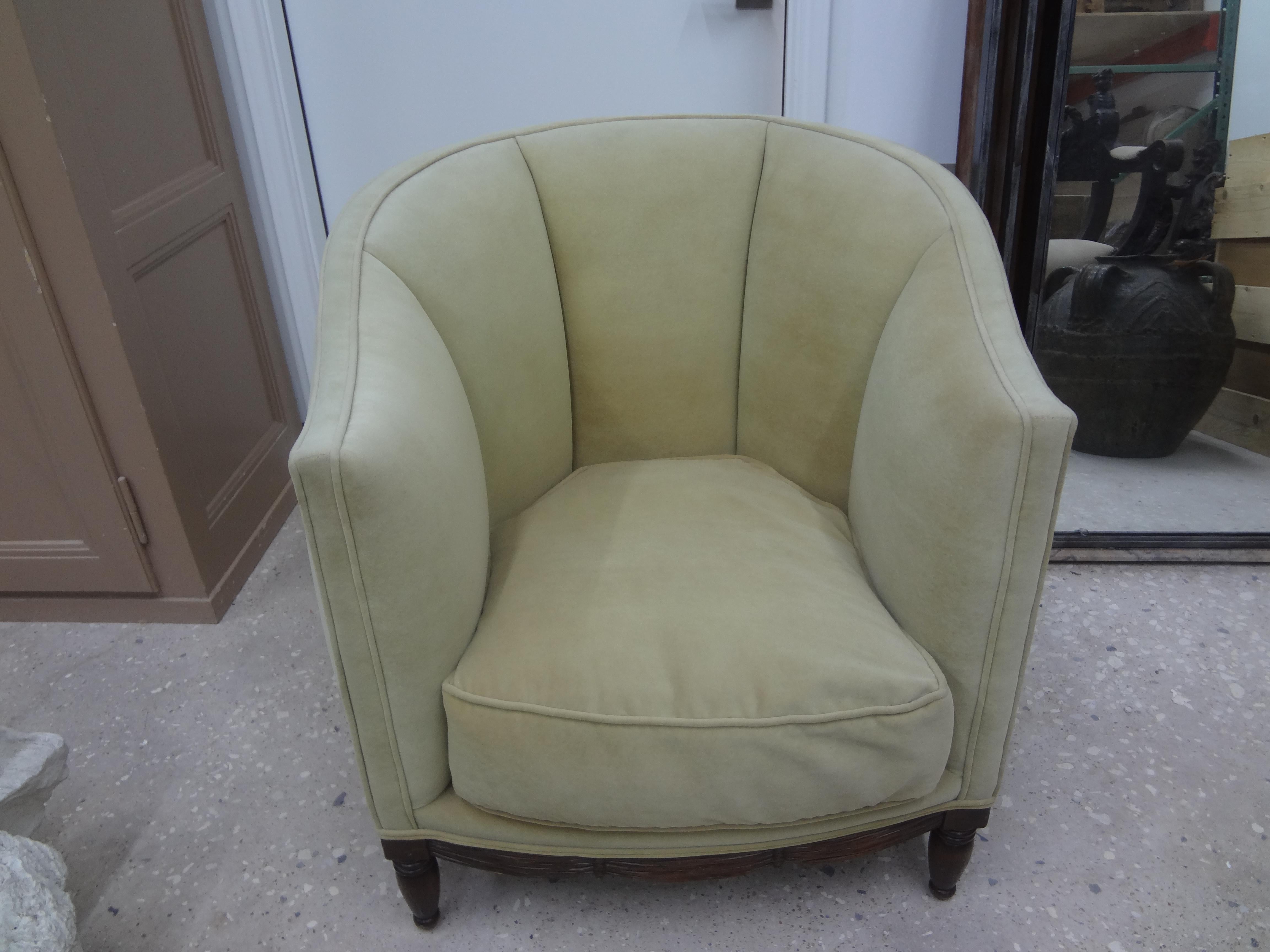 French Louis XVI Style Channel Back Bergere For Sale 5