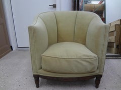 French Louis XVI Style Channel Back Bergere