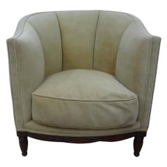 Bergere française de style Louis XVI à dossier Channel