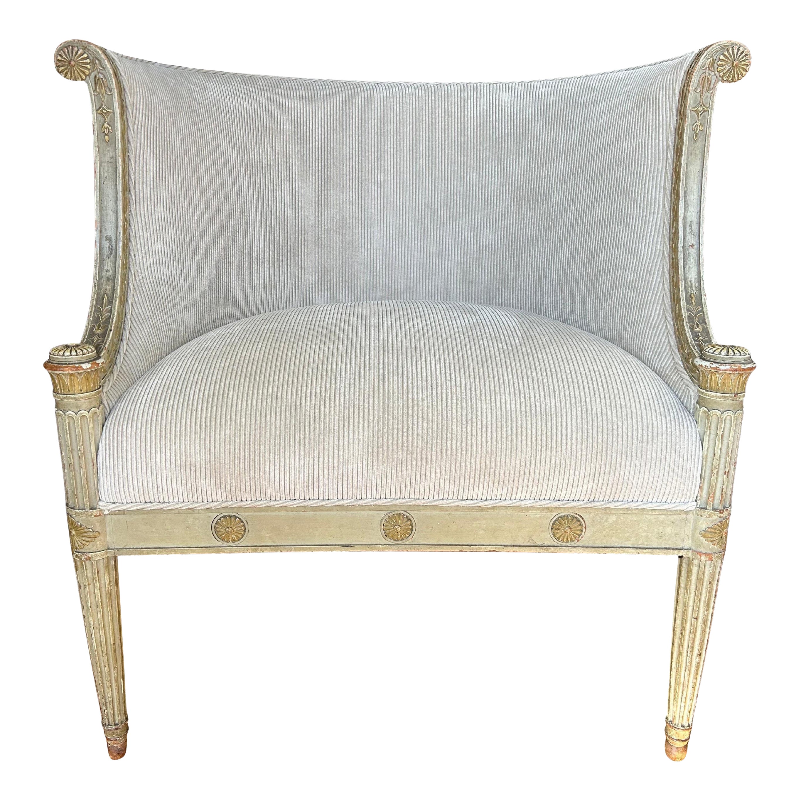 French Louis XVI Style Chauffeuse For Sale