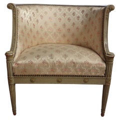 Antique French Louis XVI Style Chauffeuse 