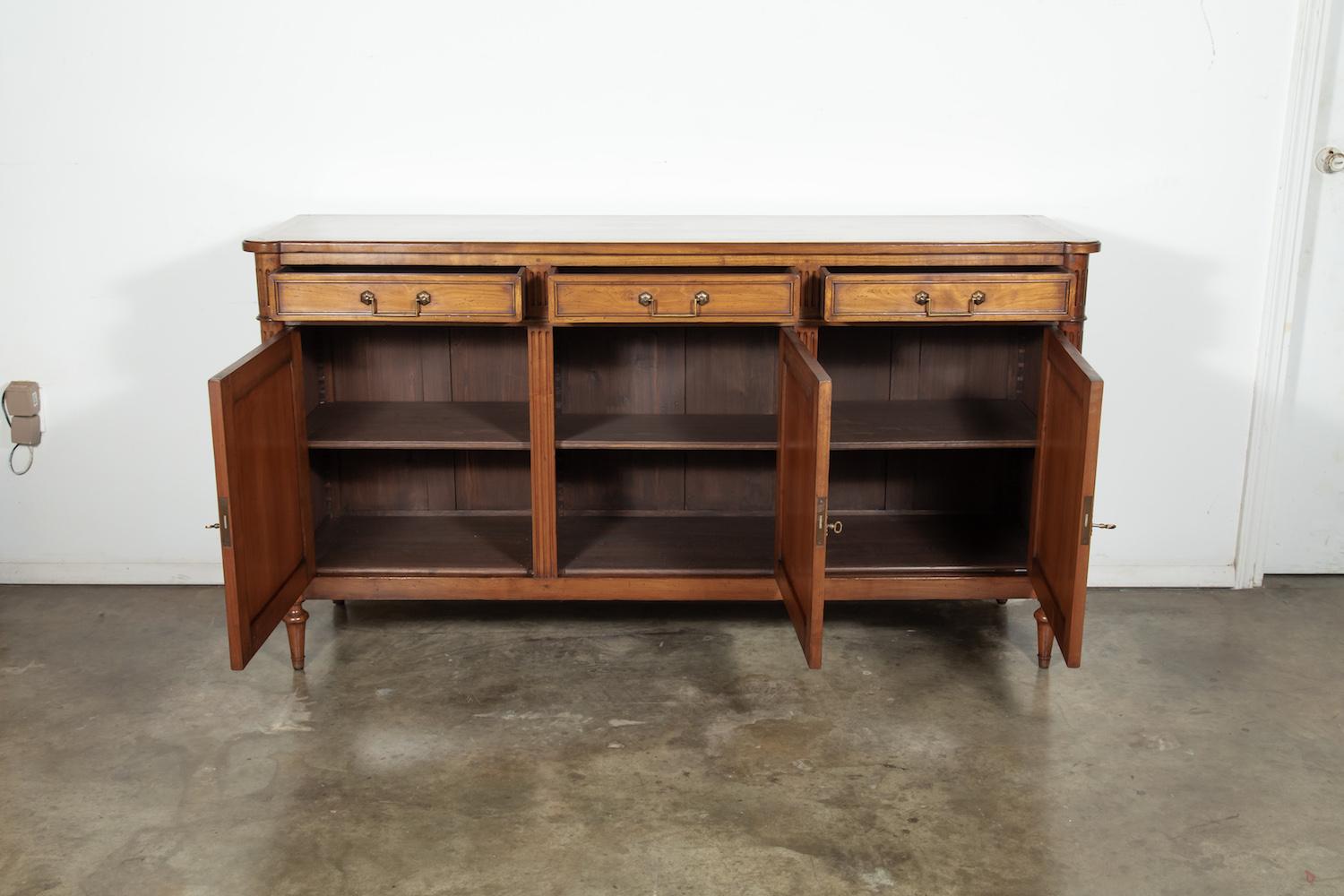 Early 20th Century French Louis XVI Style Cherrywood Enfilade Buffet
