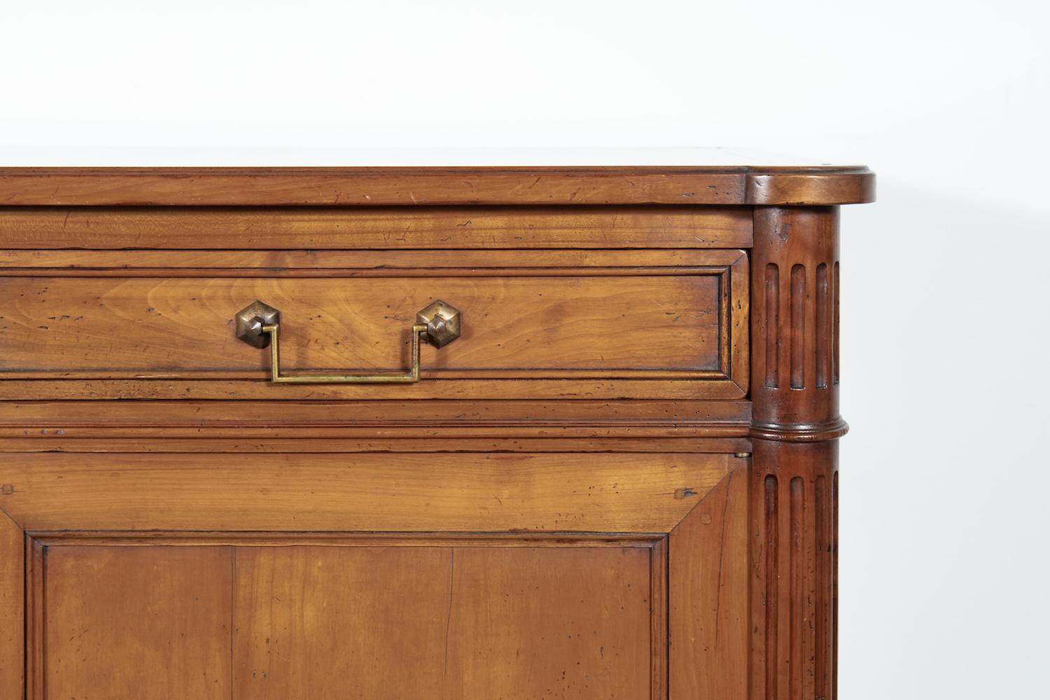 French Louis XVI Style Cherrywood Enfilade Buffet 4