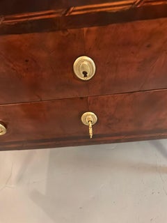 French Louis XVI style chest with marquetry and gilt mounts