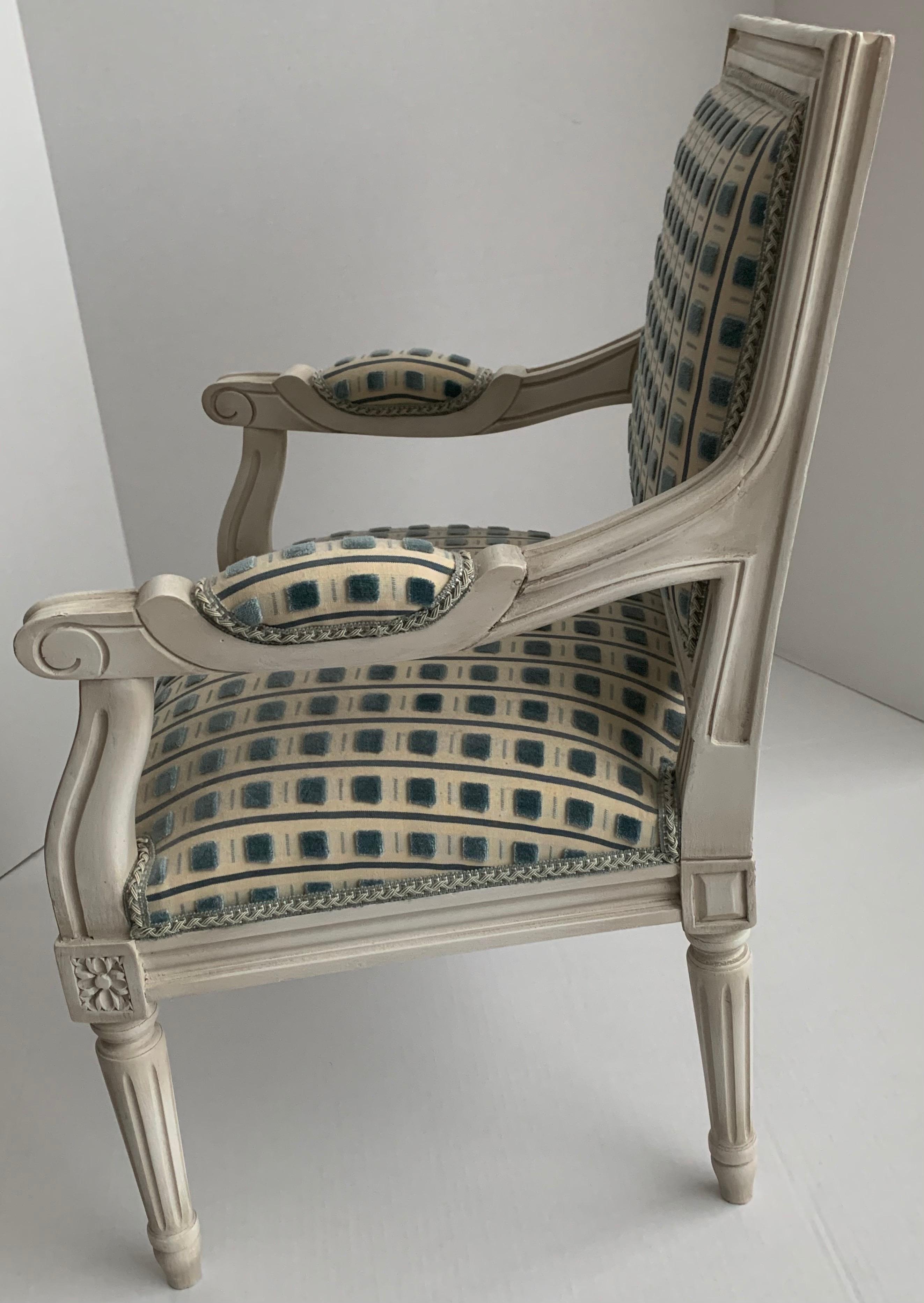 French Louis XVI Style Children’s Upholstered Armchair 3