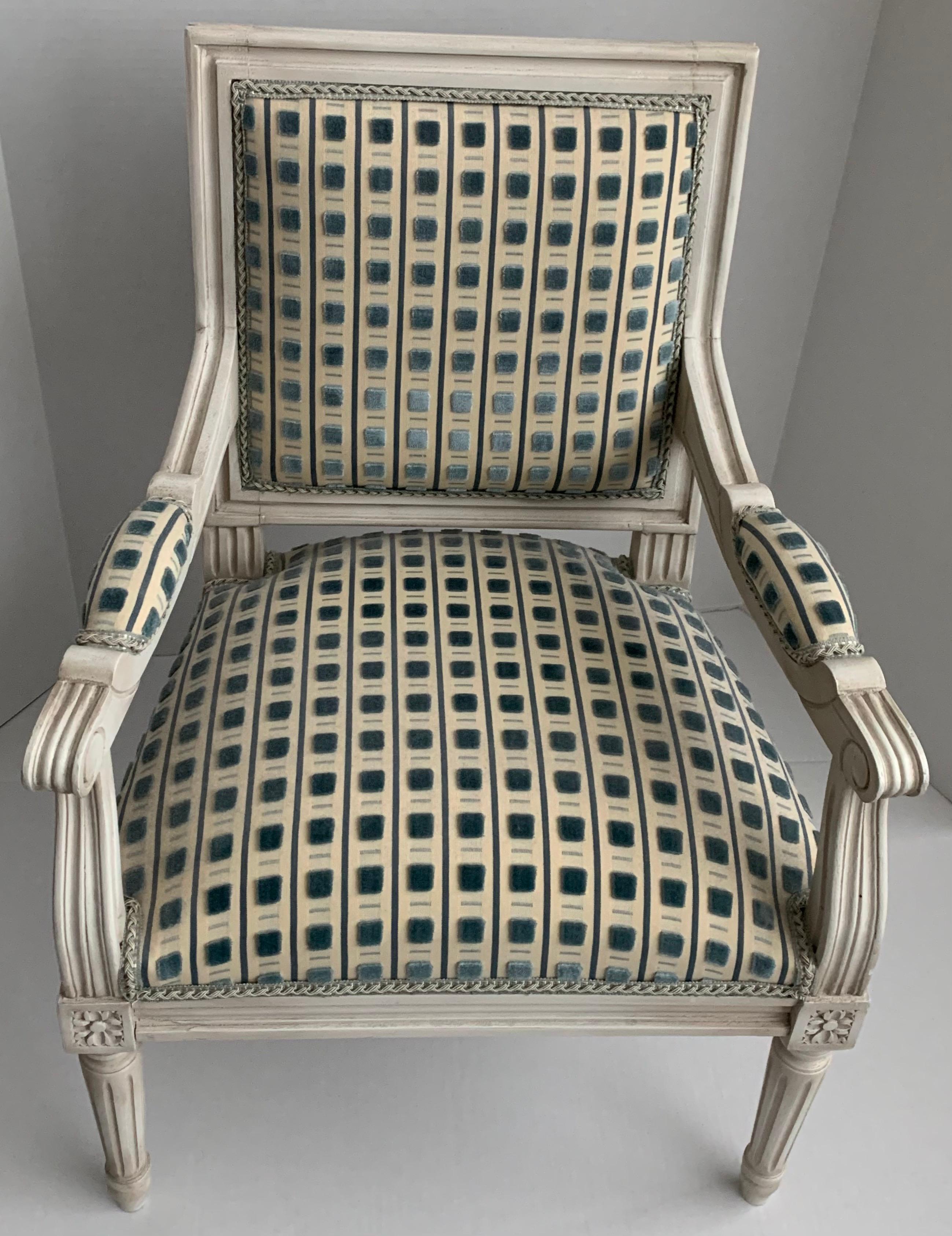 American French Louis XVI Style Children’s Upholstered Armchair