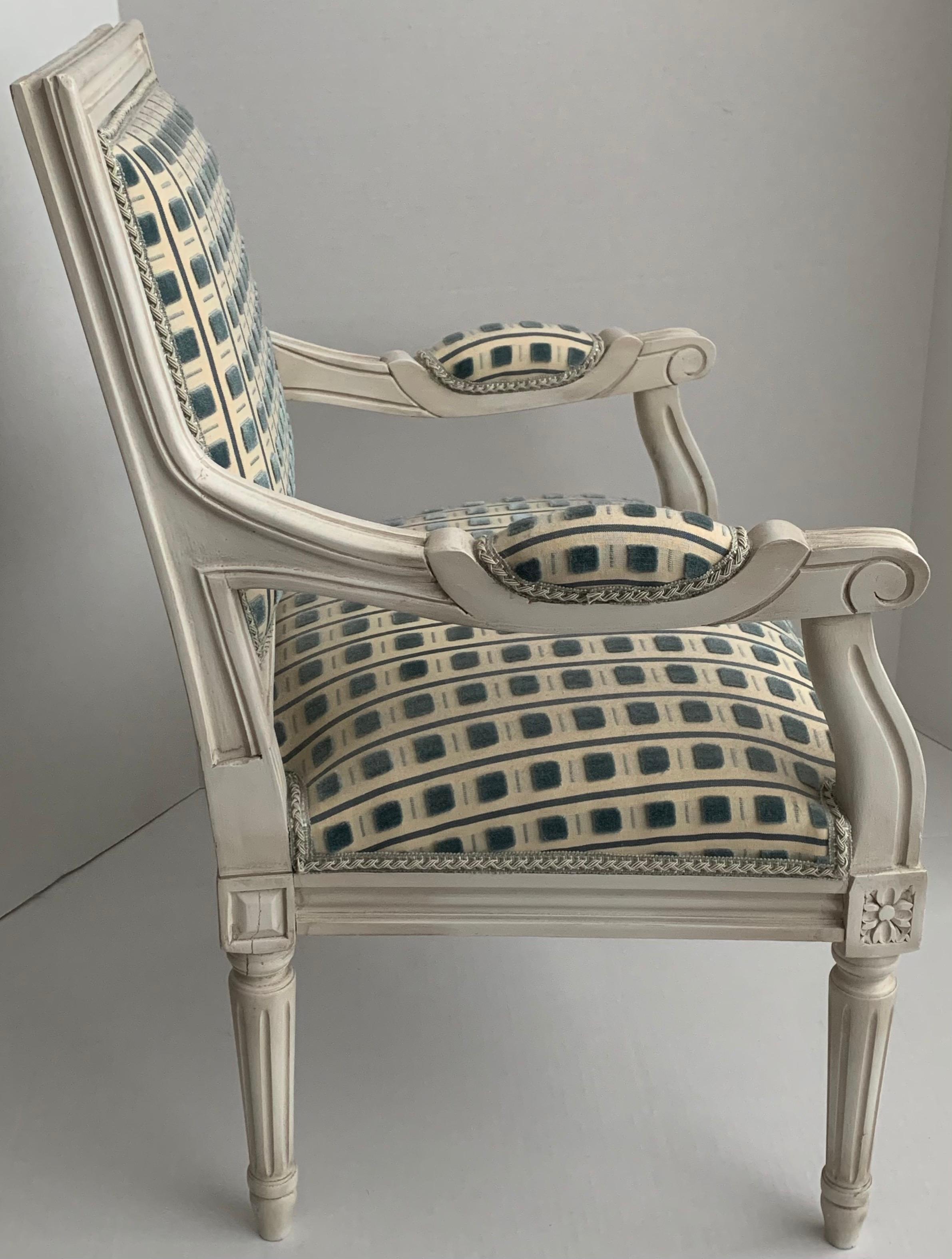 Late 20th Century French Louis XVI Style Children’s Upholstered Armchair