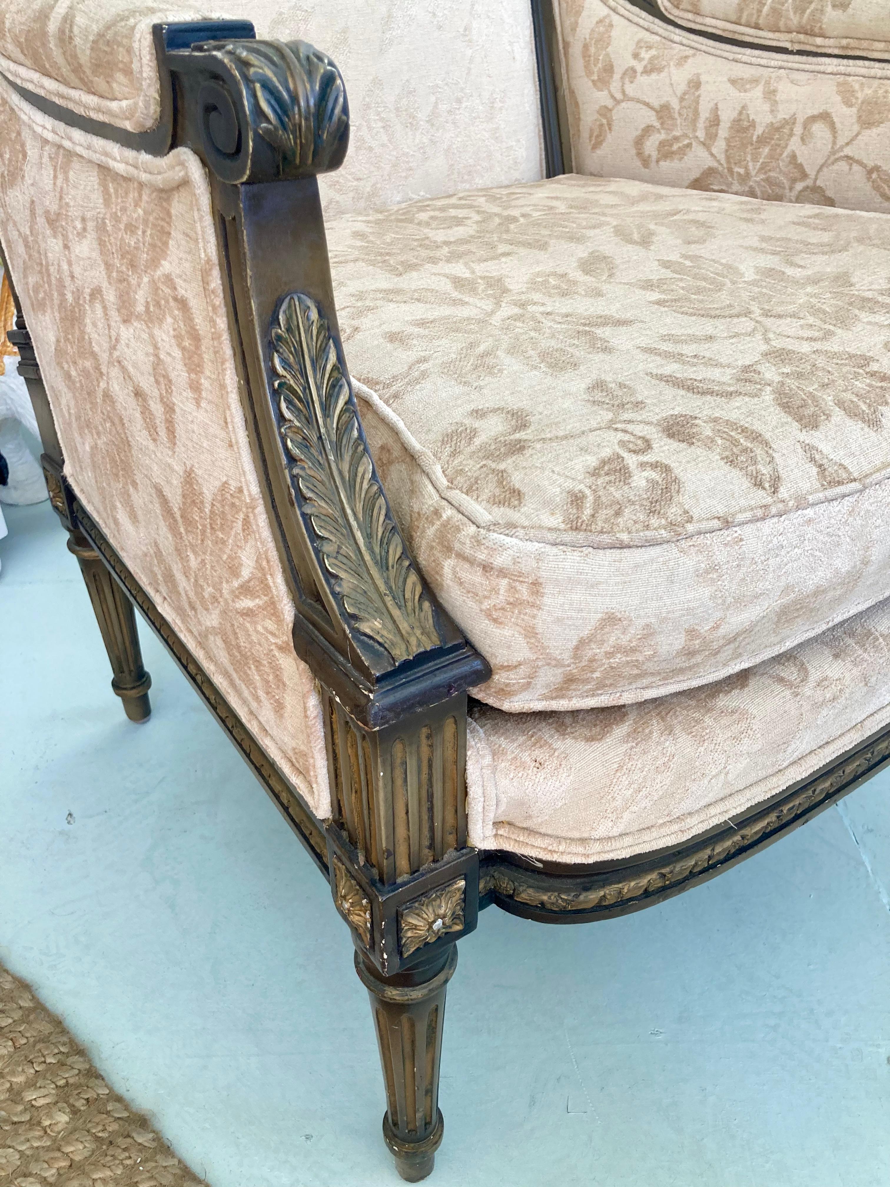 French Louis XVI Style Club Chair #1 - John Elgin Woolf For Sale 7