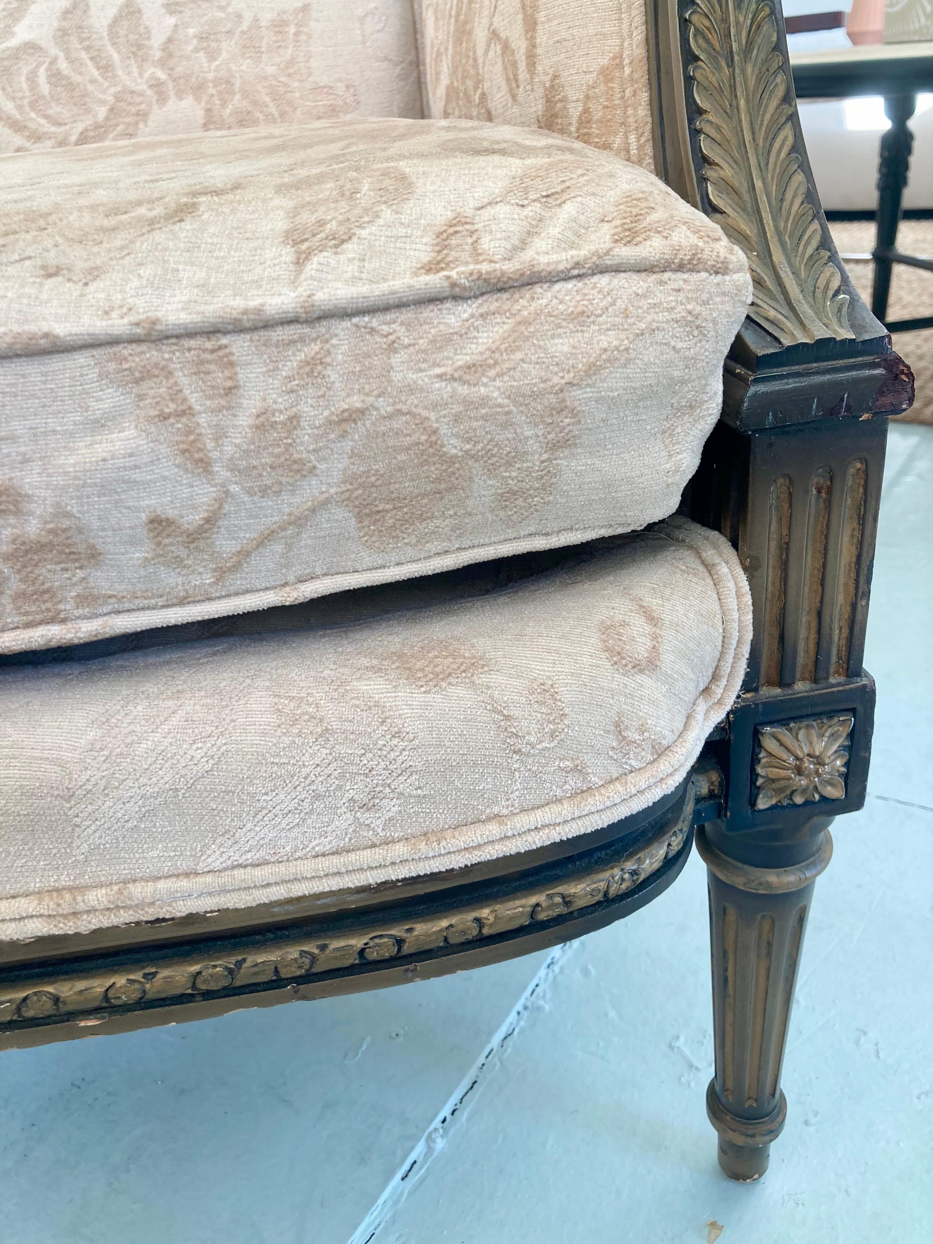 French Louis XVI Style Club Chair #1 - John Elgin Woolf For Sale 8