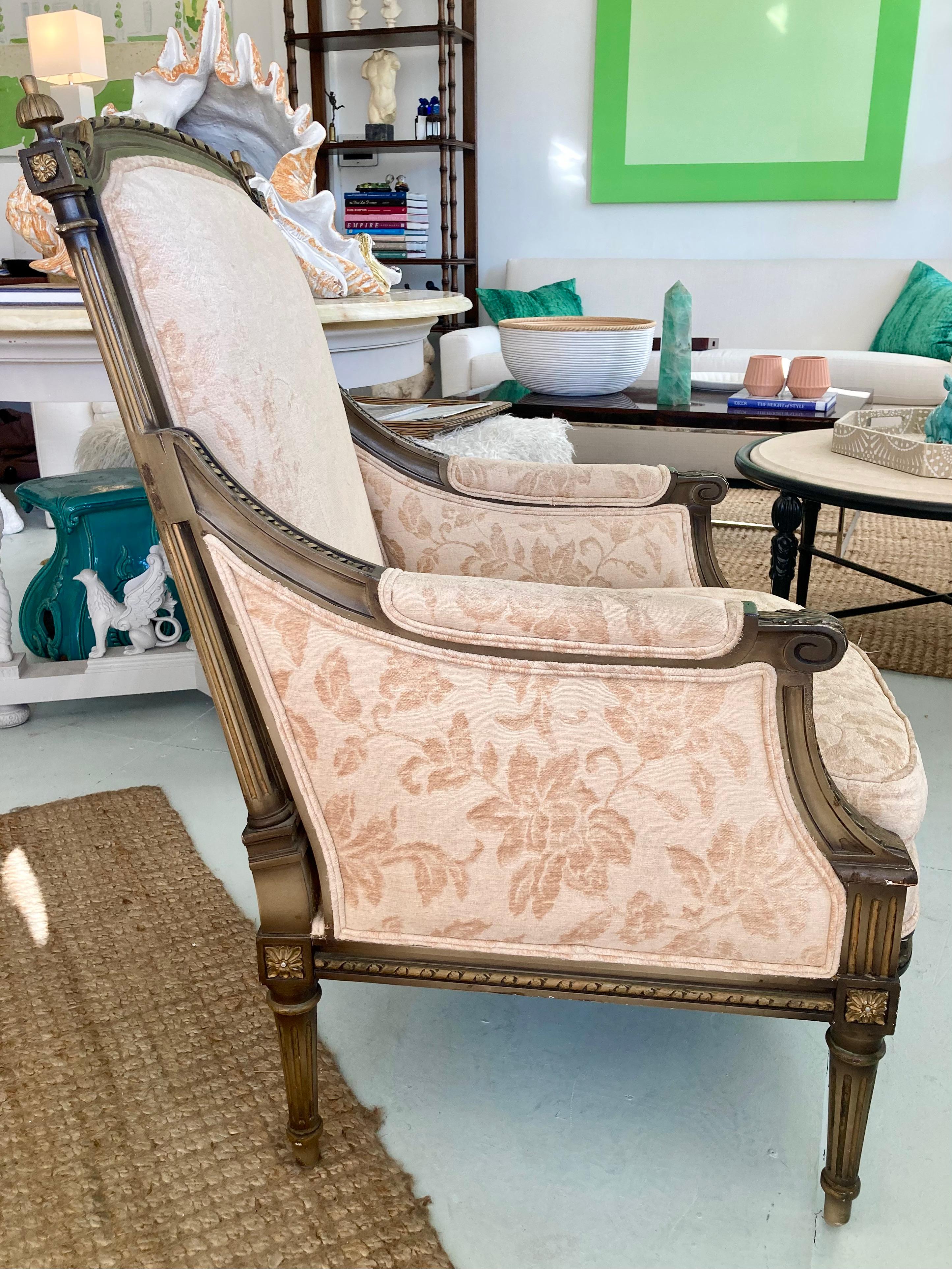 Fabric French Louis XVI Style Club Chair #1 - John Elgin Woolf For Sale