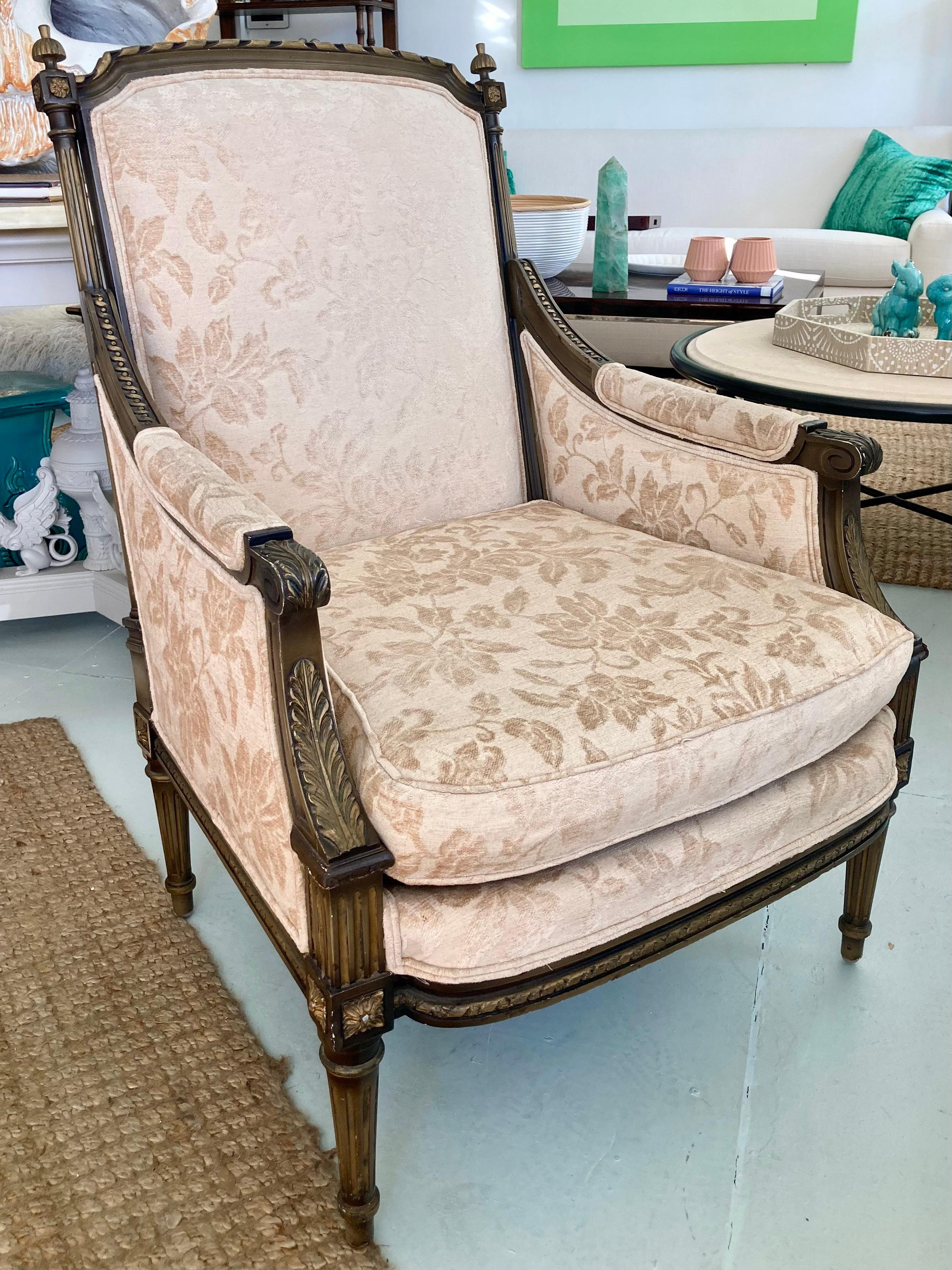 French Louis XVI Style Club Chair #1 - John Elgin Woolf For Sale 1