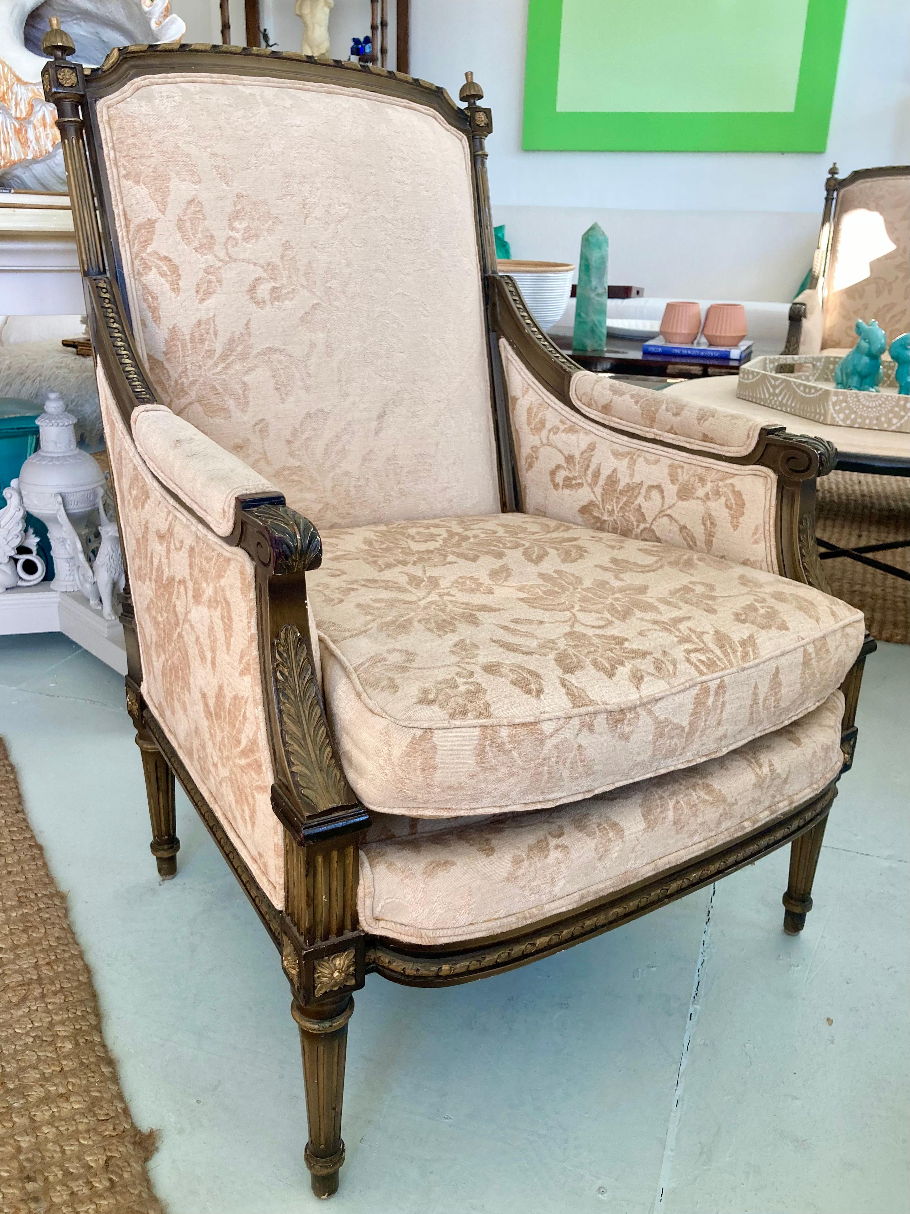 Fabric French Louis XVI Style Club Chair #2 - John Elgin Woolf For Sale
