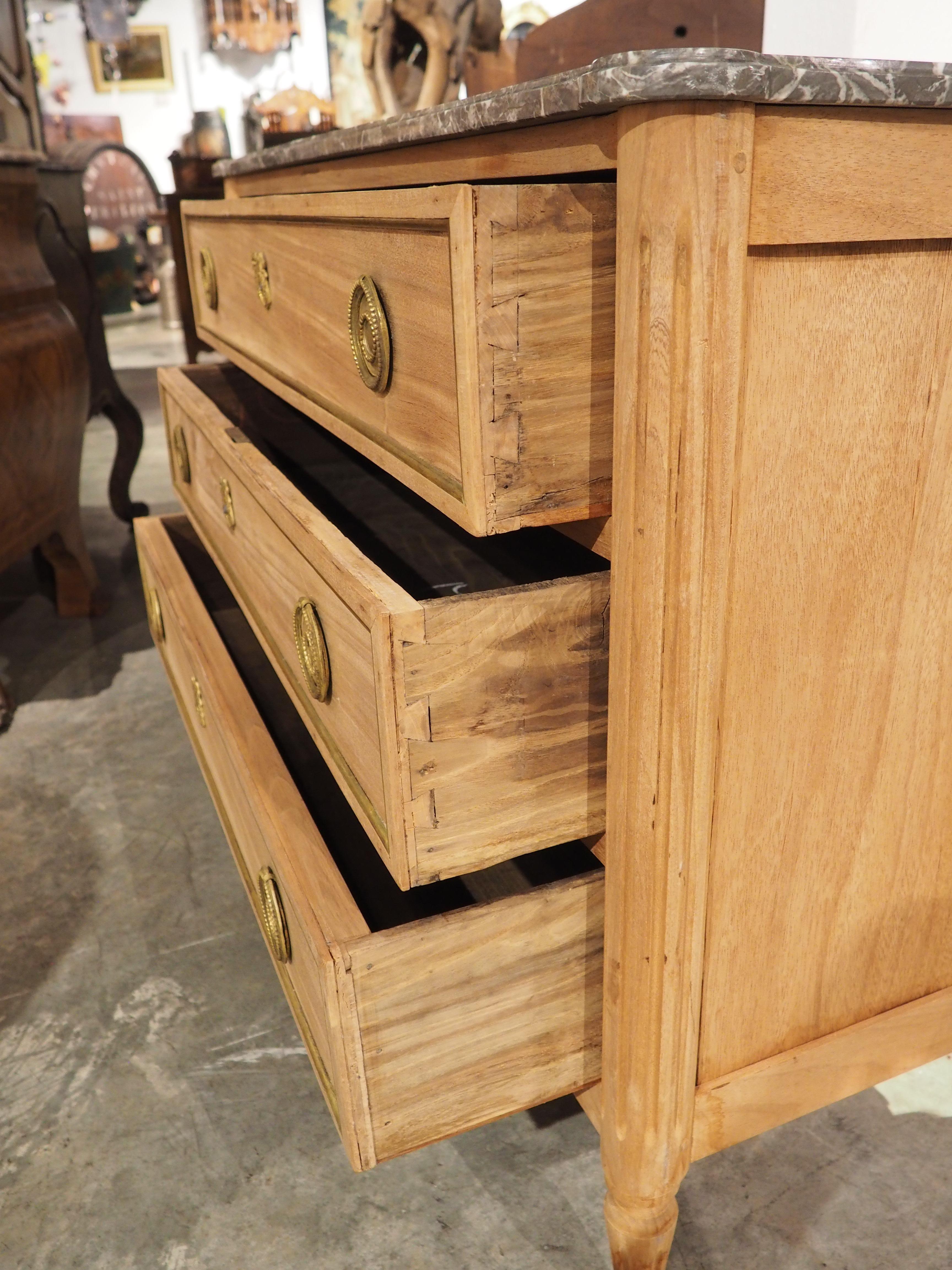 French Louis XVI Style Commode in Bleached Mahogany, Circa 1900 7