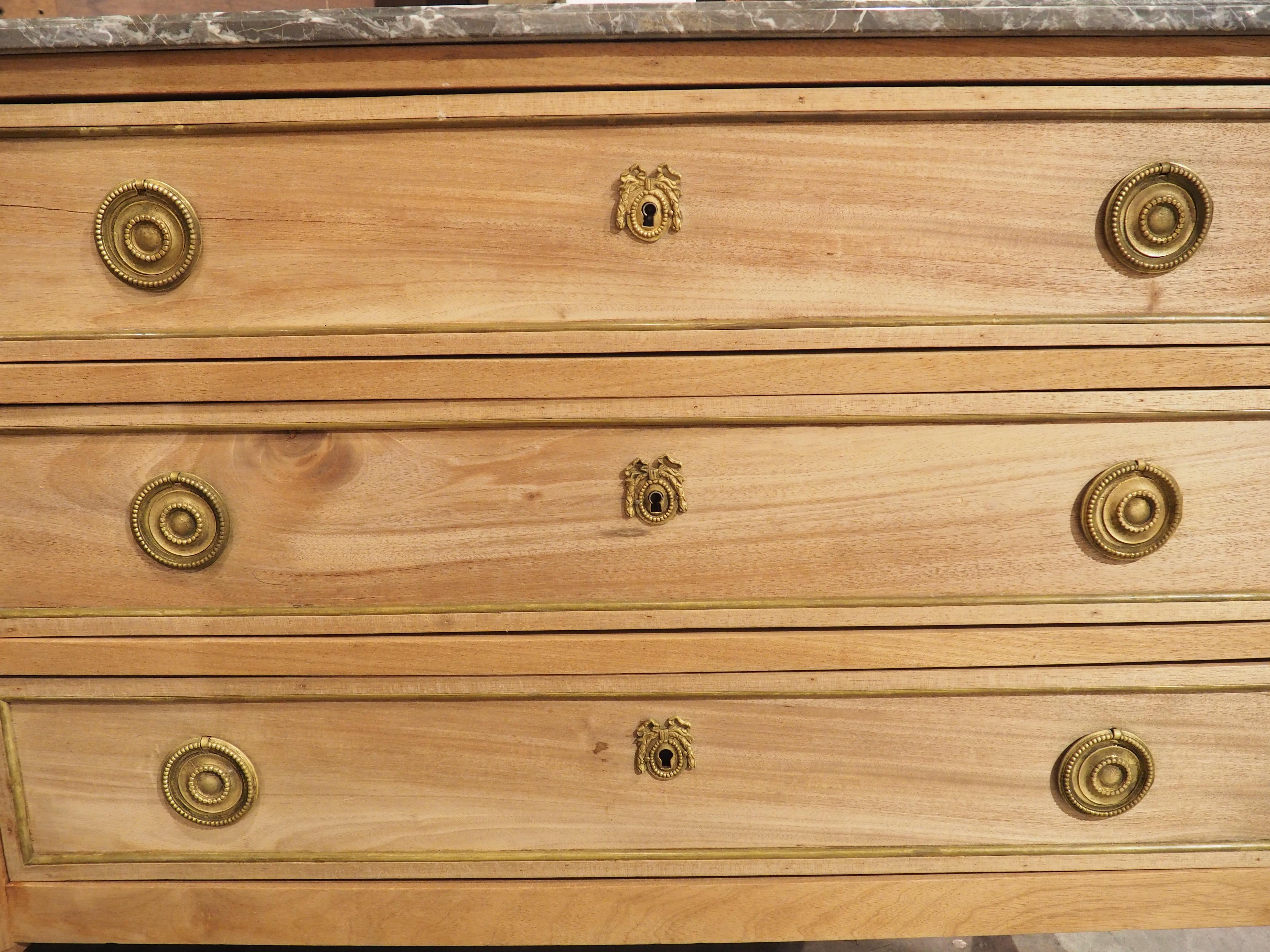 French Louis XVI Style Commode in Bleached Mahogany, Circa 1900 11