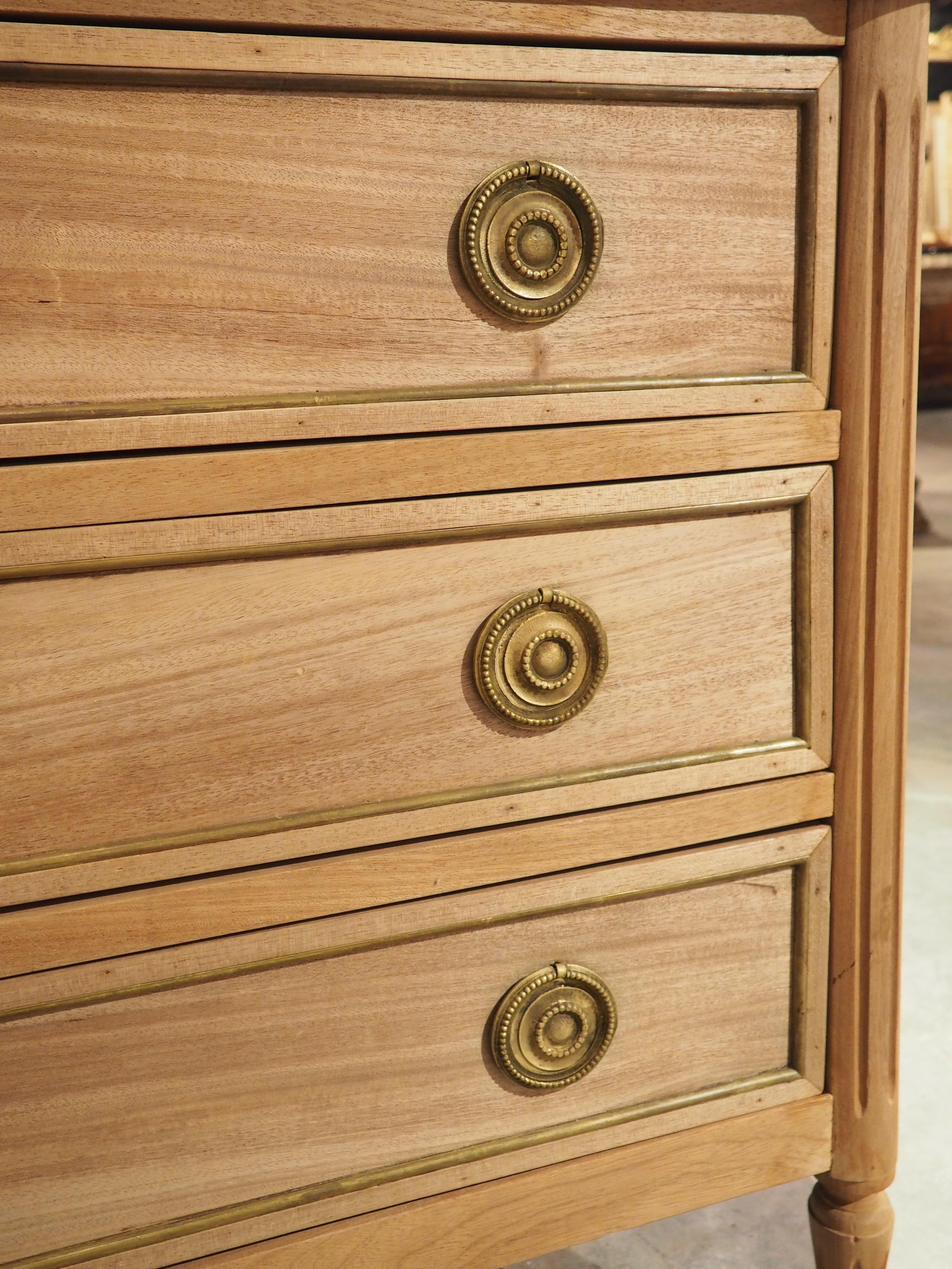 French Louis XVI Style Commode in Bleached Mahogany, Circa 1900 12