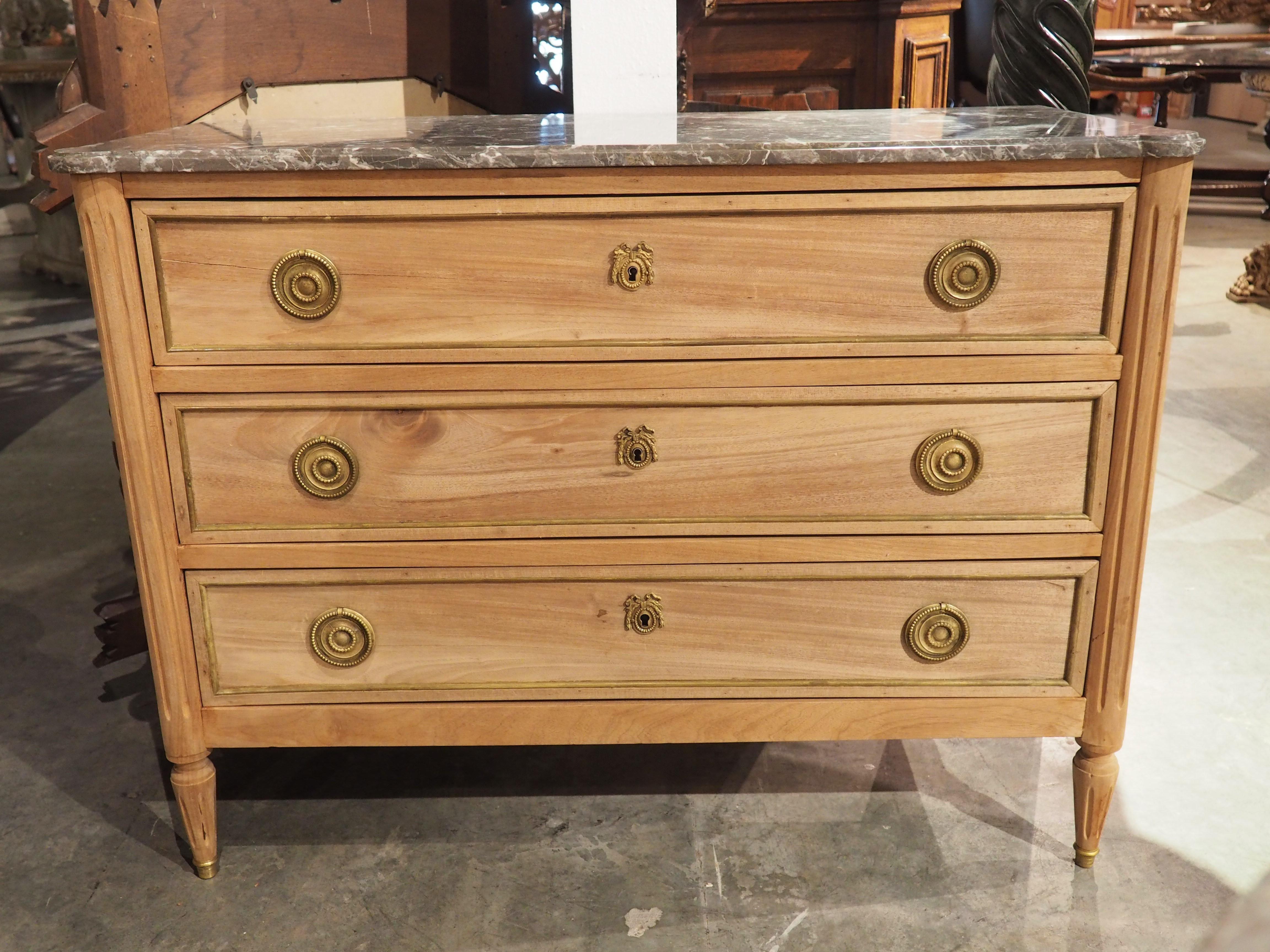 French Louis XVI Style Commode in Bleached Mahogany, Circa 1900 14