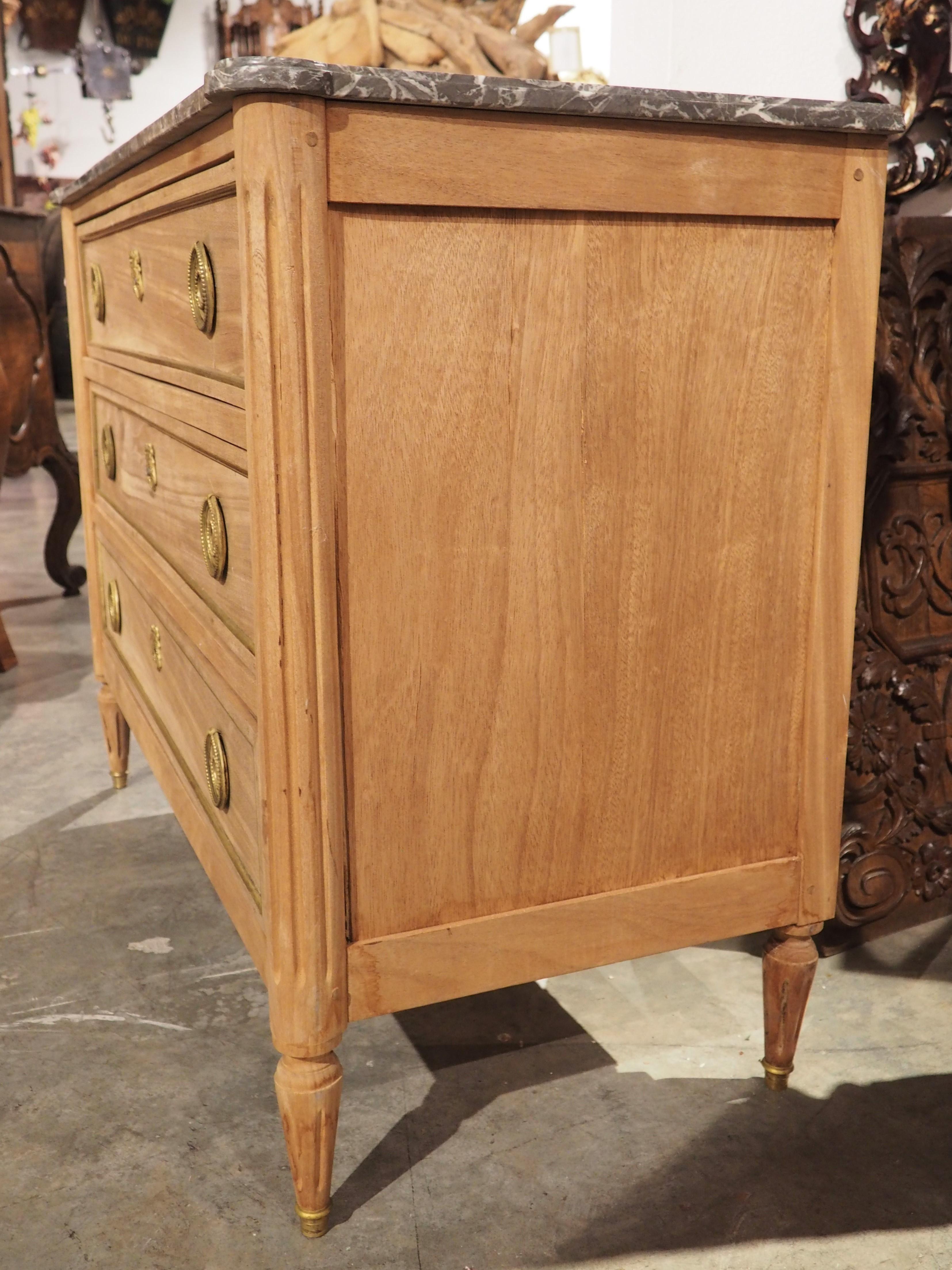 French Louis XVI Style Commode in Bleached Mahogany, Circa 1900 In Good Condition In Dallas, TX