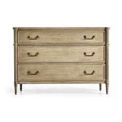 French Louis XVI Style Commode, Natural 52"