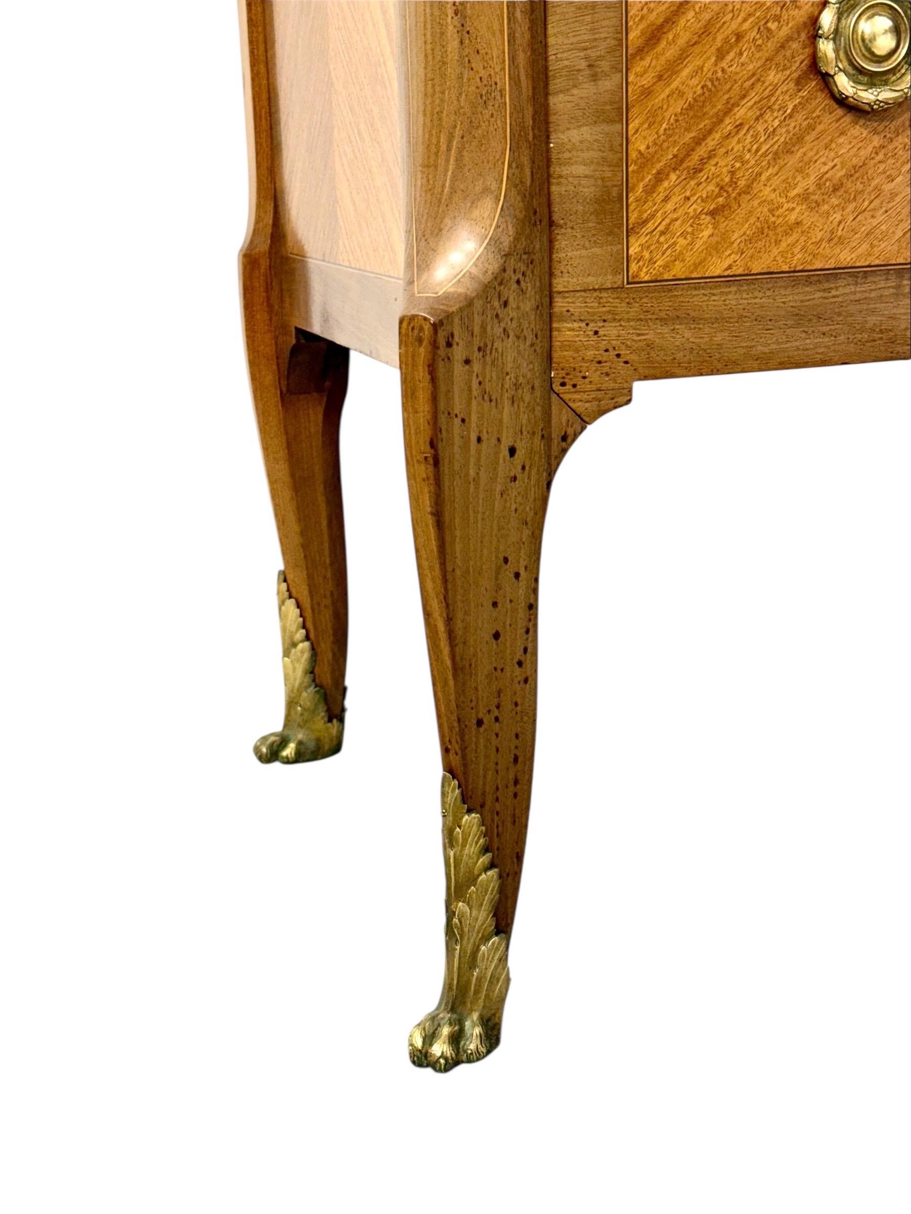 French Louis XVI Style Commode with Breccia Marble, c. 1880 For Sale 11