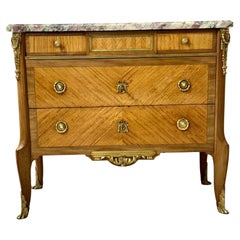 French Louis XVI Style Commode with Breccia Marble, c. 1880