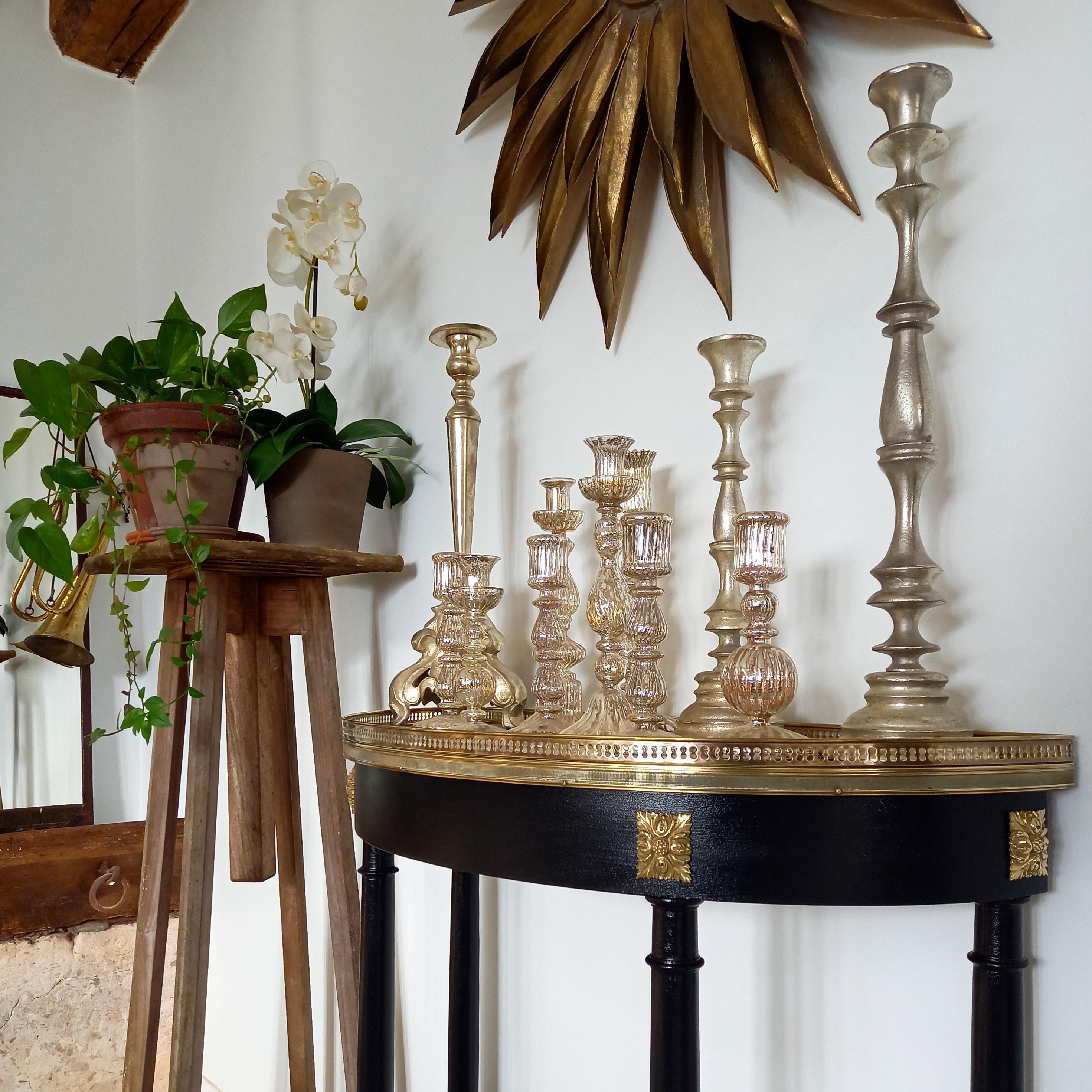 French Louis XVI Style Console Marble Top, Brass & Bronze  For Sale 4